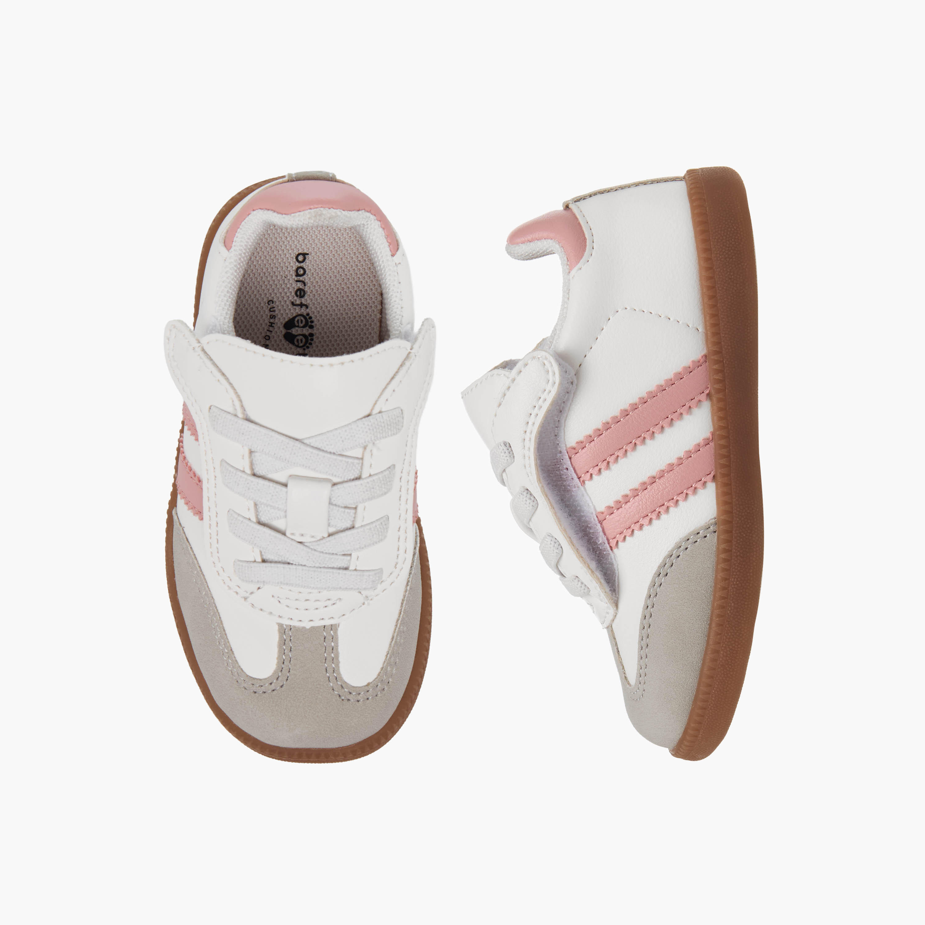 Barefeet Girls Panelled Hook and Loop Sneakers-girls-shoes-sneakers-image-1