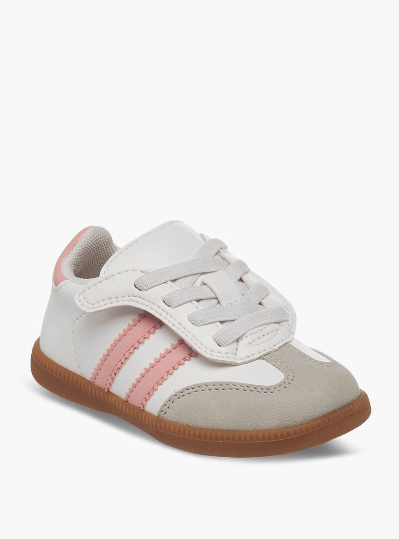 Barefeet Girls Panelled Hook and Loop Sneakers-girls-shoes-sneakers-image-2