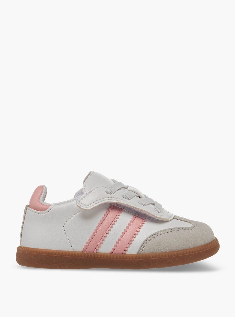 Barefeet Girls Panelled Hook and Loop Sneakers-girls-shoes-sneakers-image-3