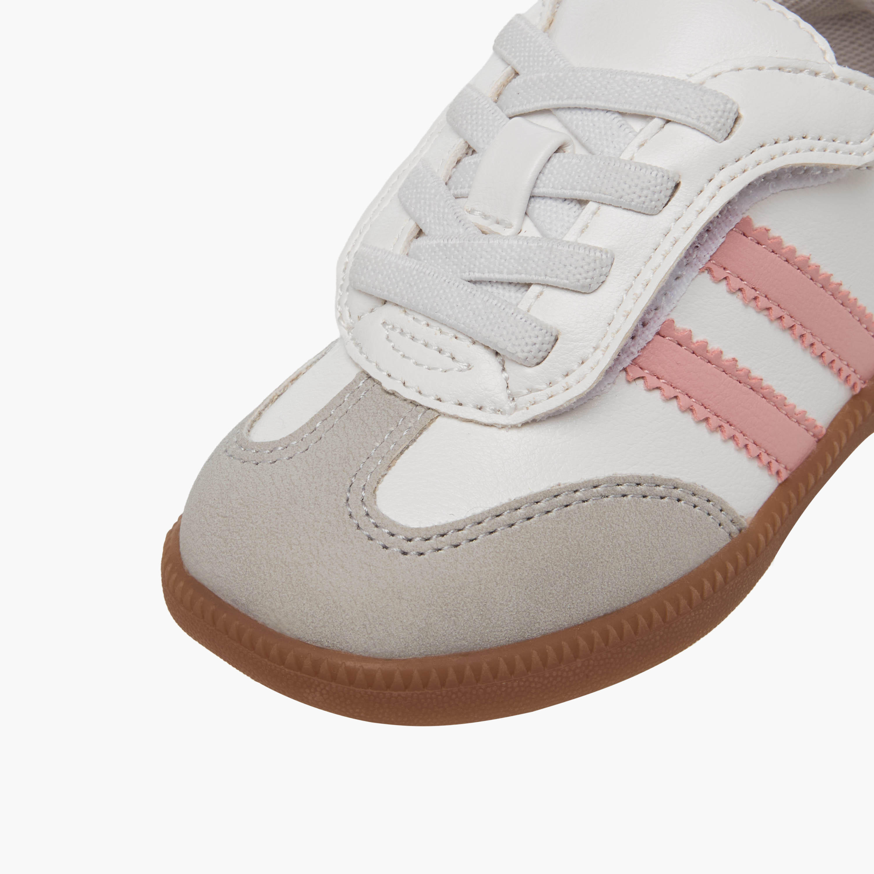 Barefeet Girls Panelled Hook and Loop Sneakers-girls-shoes-sneakers-image-4