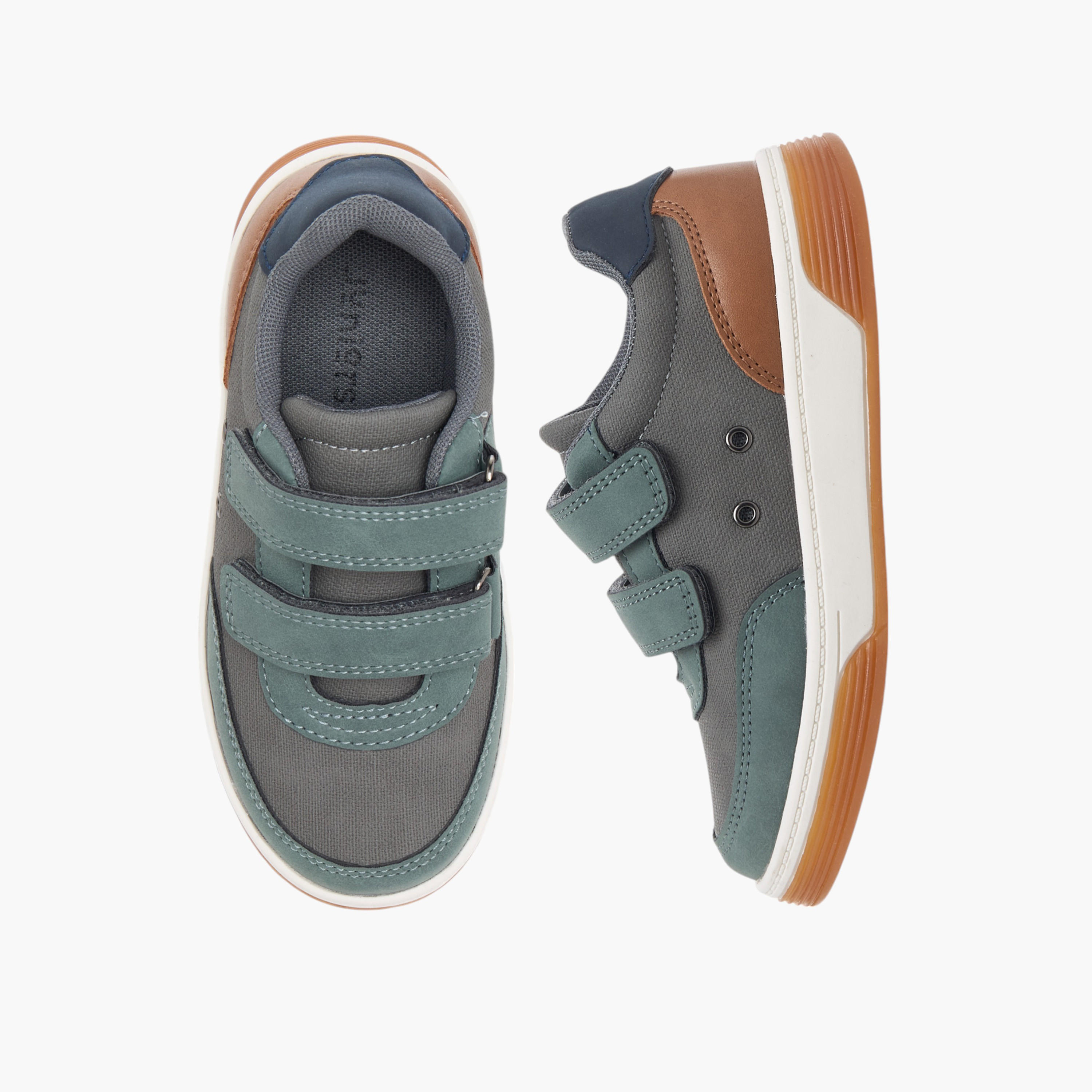 حذاء سنيكرز قوالب ملونة بشريط إغلاق لاصق من جونيورز-boys-shoes-sneakers-image-1