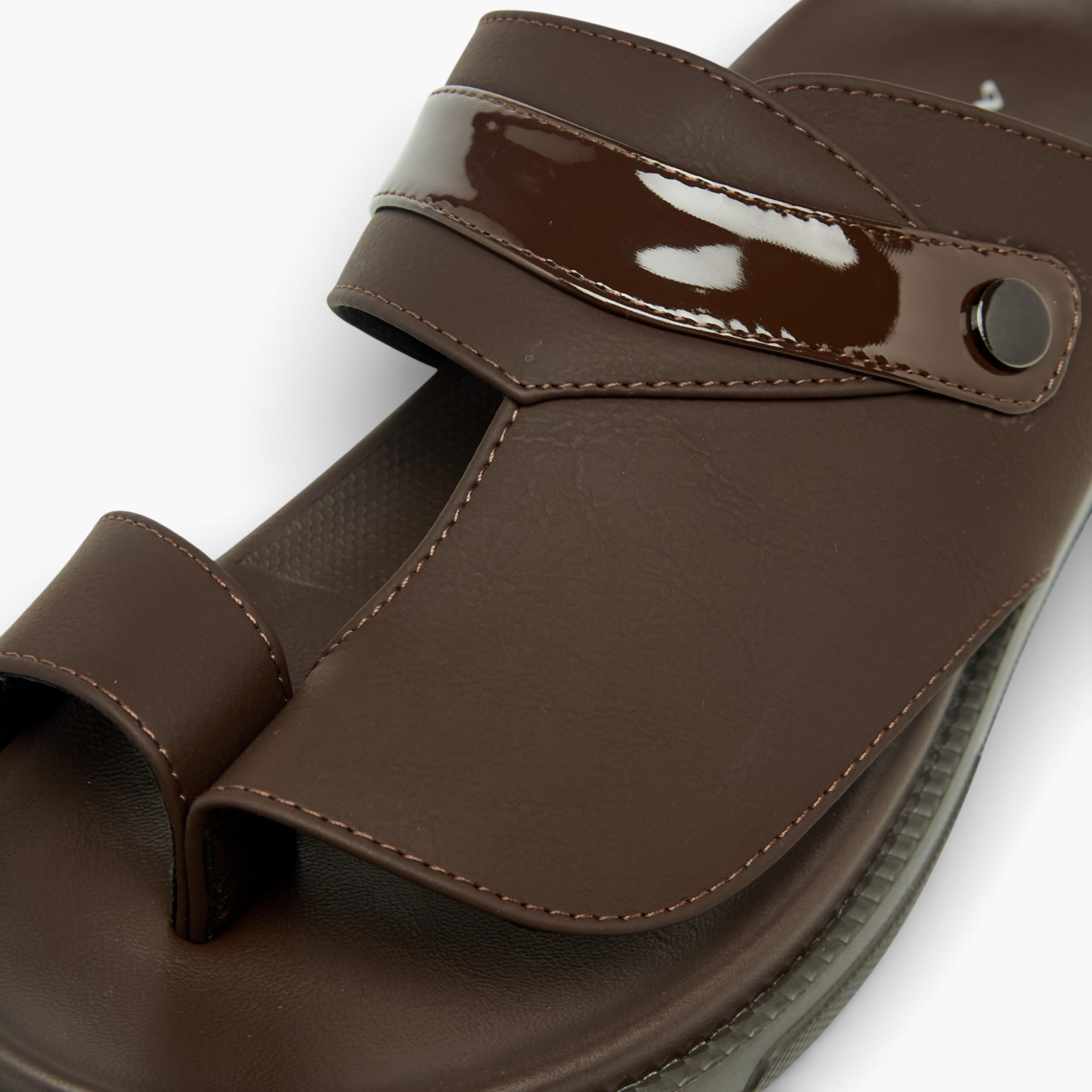 Al Waha Men Toe Loop Detail Arabic Sandals-men-shoes-sandals-image-4
