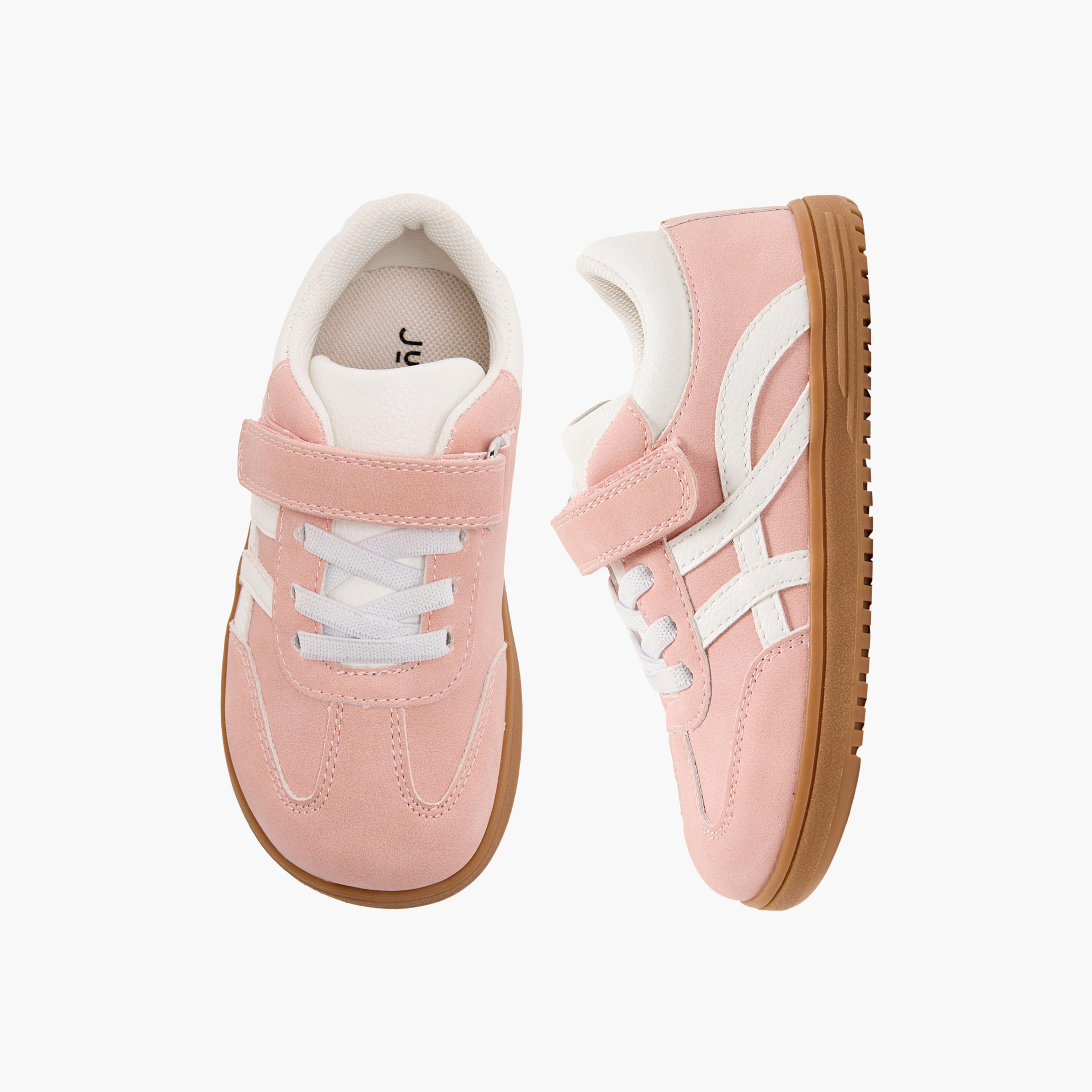 Juniors Girls Panelled Hook & Loop Ankle Sneakers-girls-shoes-sneakers-image-1