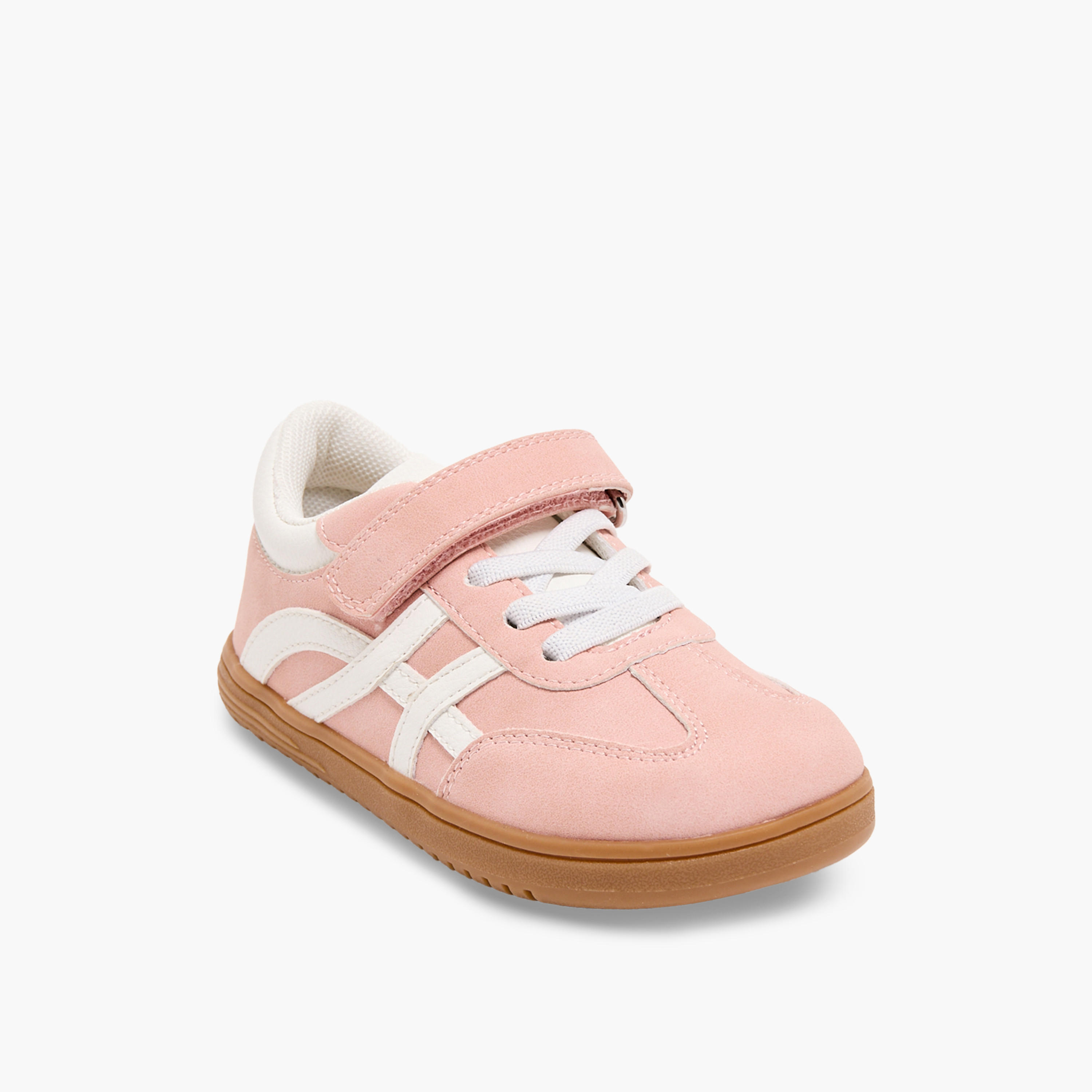 Juniors Girls Panelled Hook & Loop Ankle Sneakers-girls-shoes-sneakers-image-2