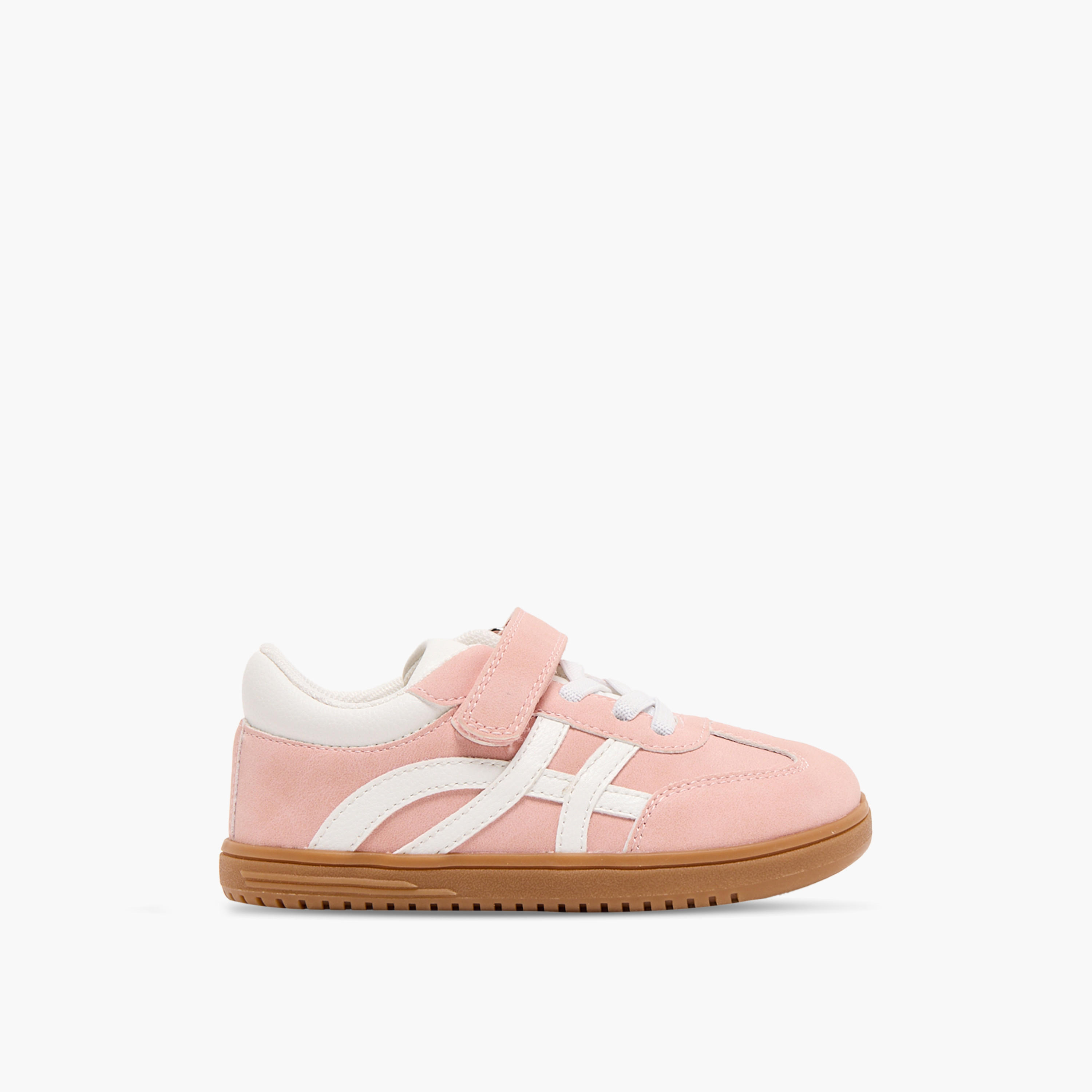 Juniors Girls Panelled Hook & Loop Ankle Sneakers-girls-shoes-sneakers-image-3