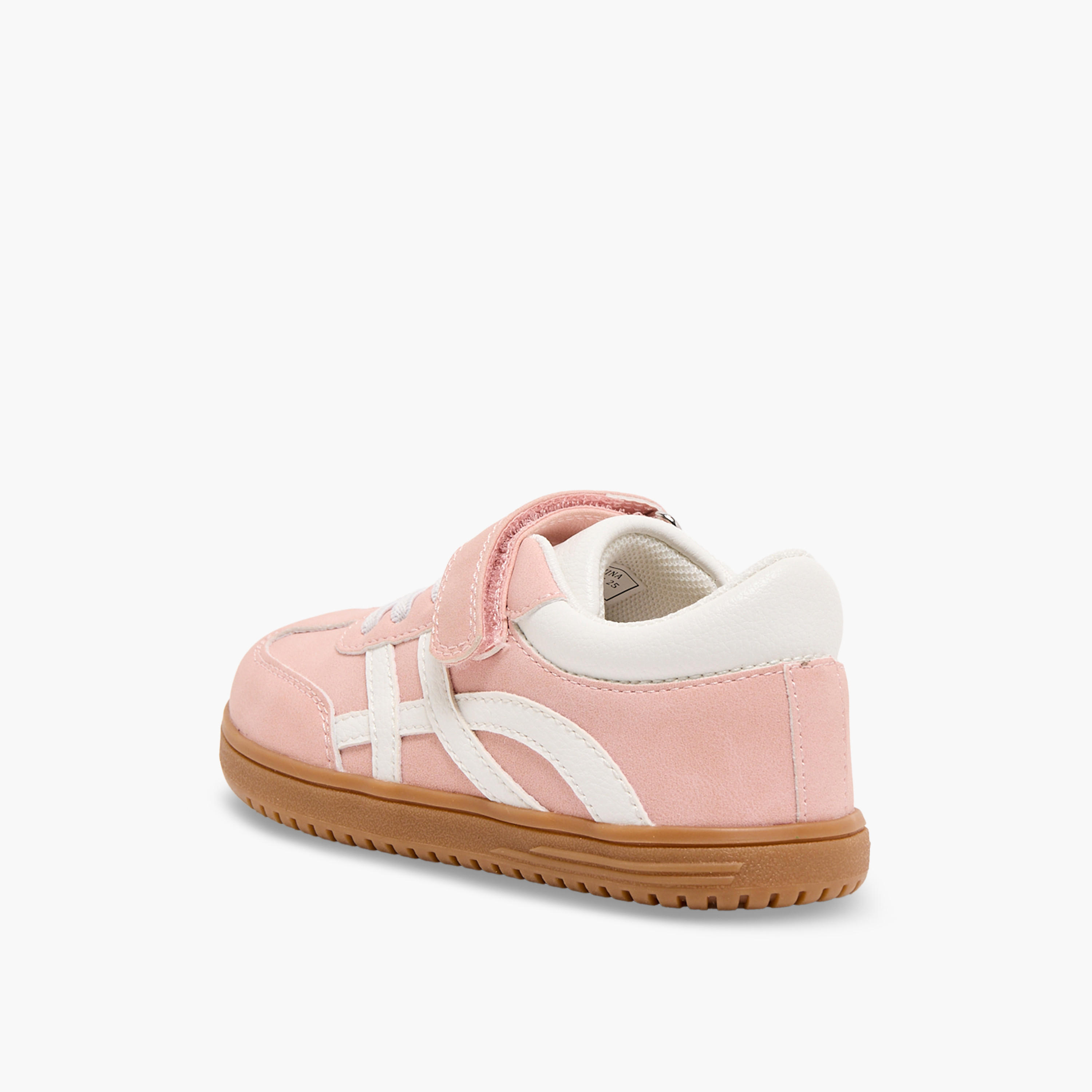 Juniors Girls Panelled Hook & Loop Ankle Sneakers-girls-shoes-sneakers-image-4