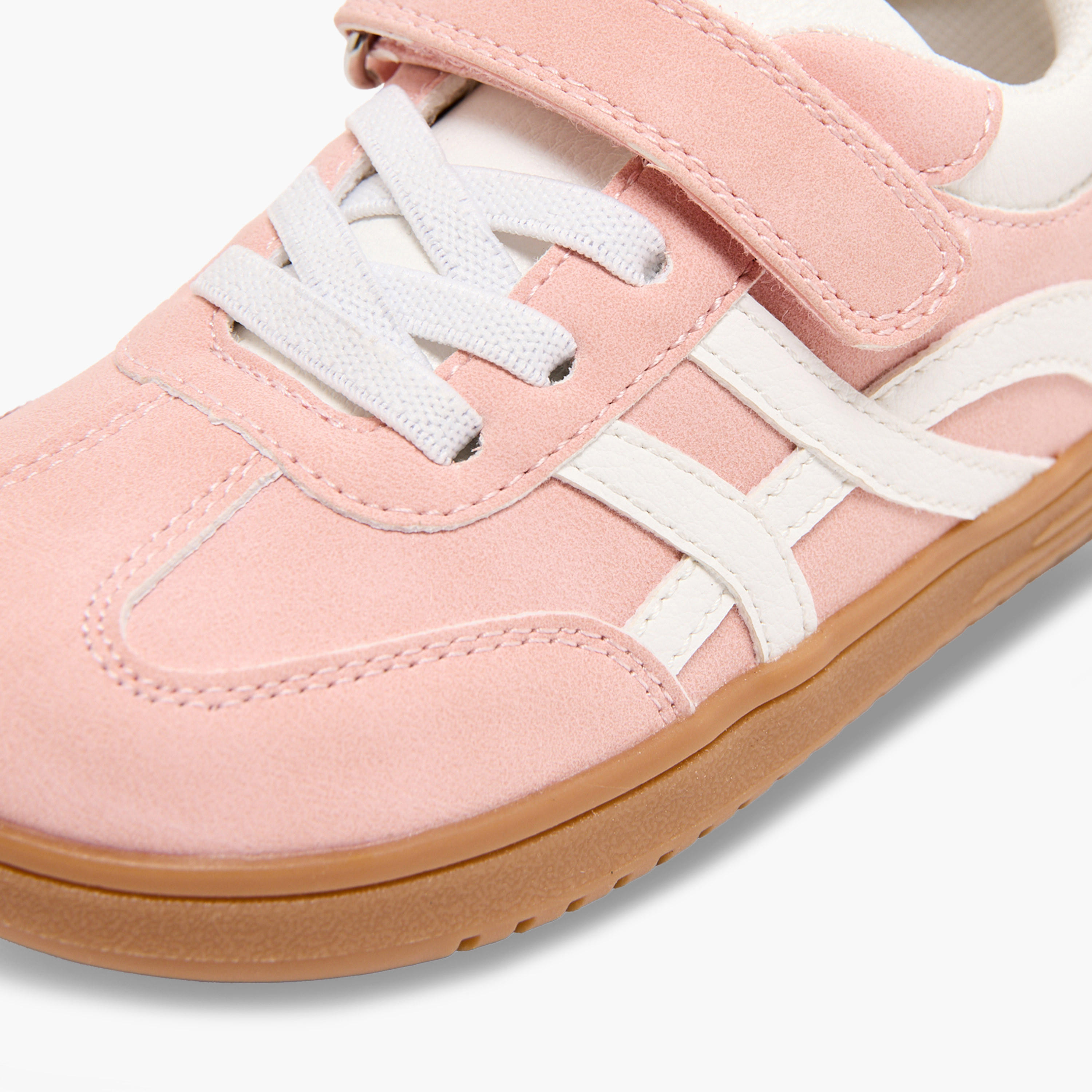 Juniors Girls Panelled Hook & Loop Ankle Sneakers-girls-shoes-sneakers-image-7