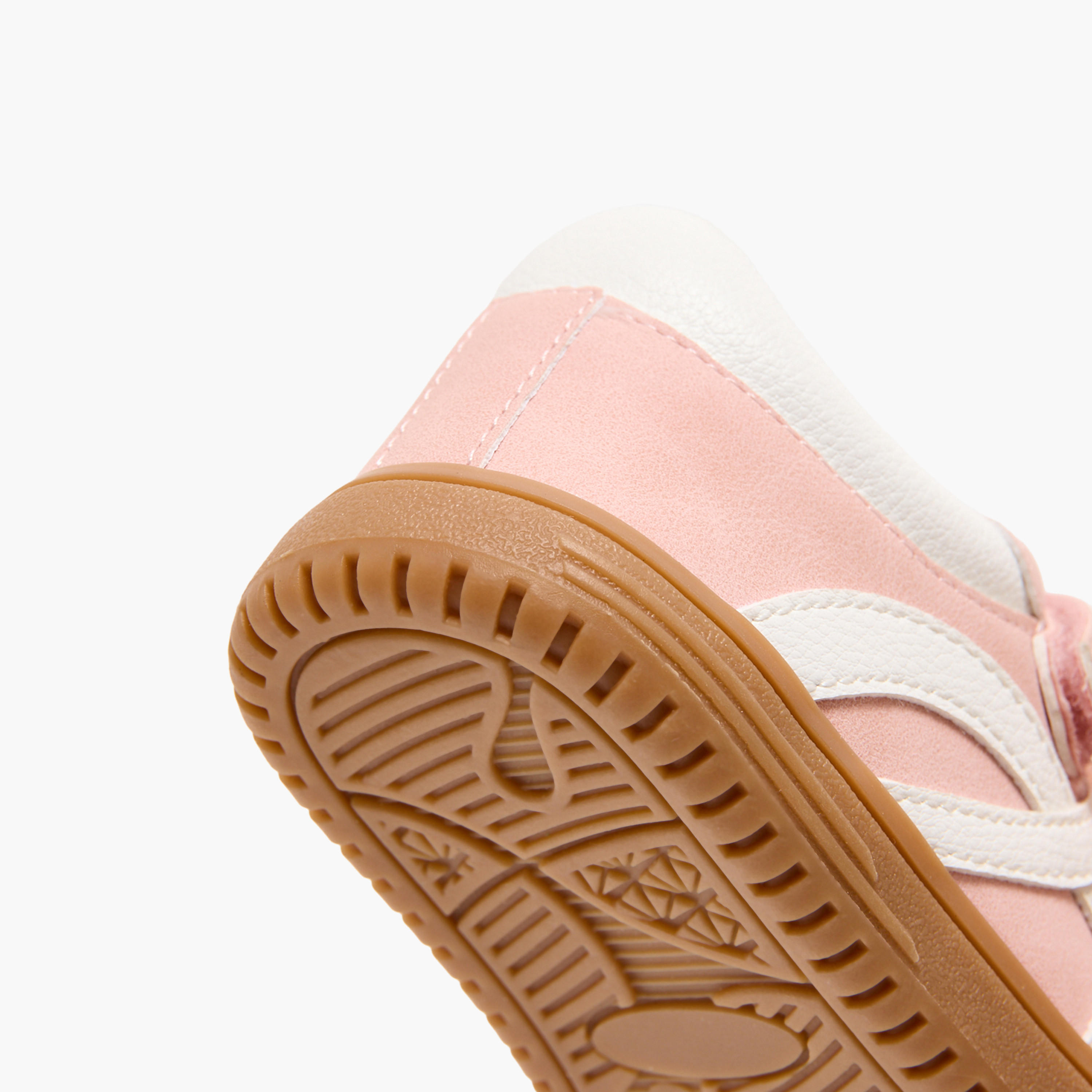Juniors Girls Panelled Hook & Loop Ankle Sneakers-girls-shoes-sneakers-image-8