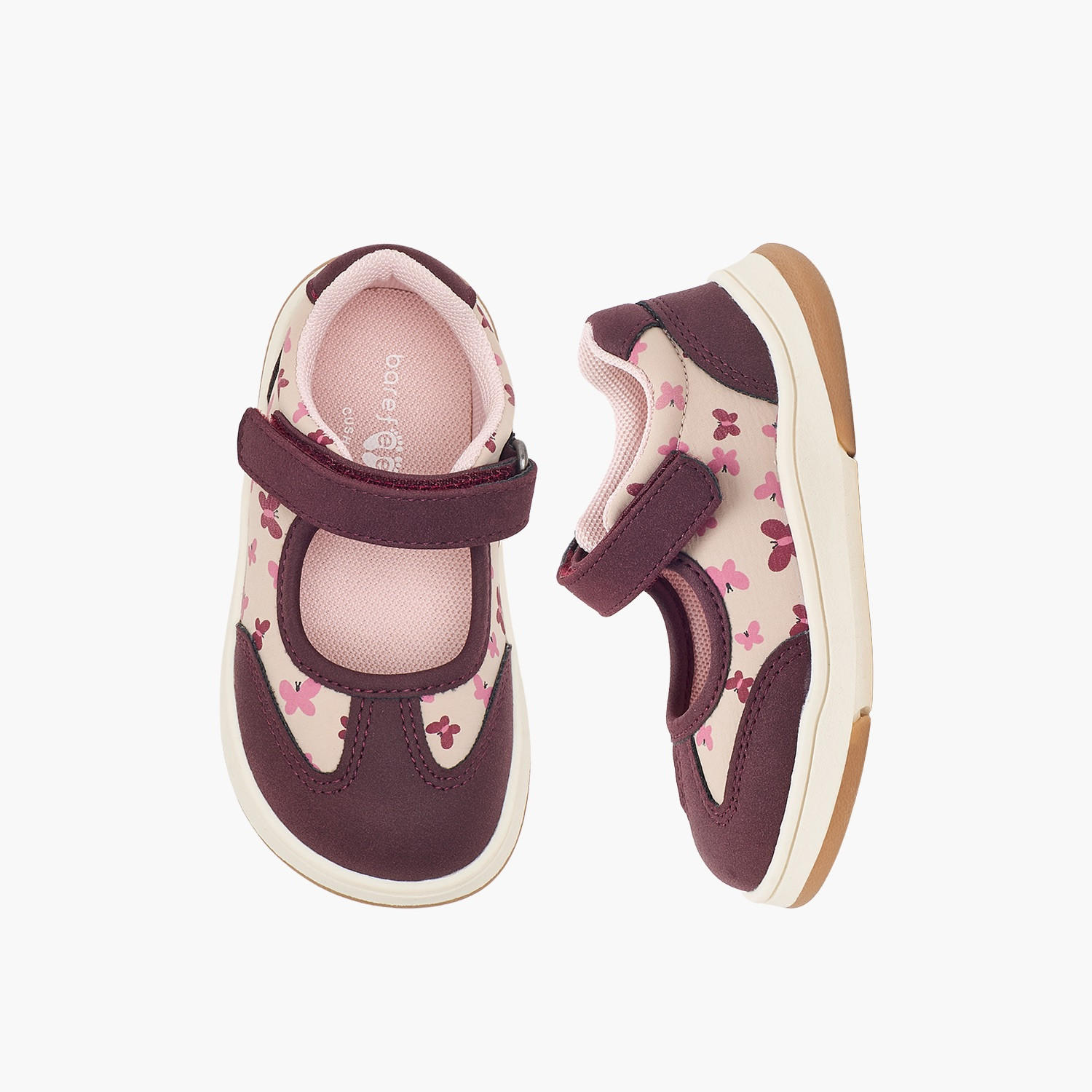 حذاء ماري جين بشريط إغلاق لاصق وطبعات فراشة للبنات من بيرفيت-girls-shoes-ballerinas-image-1