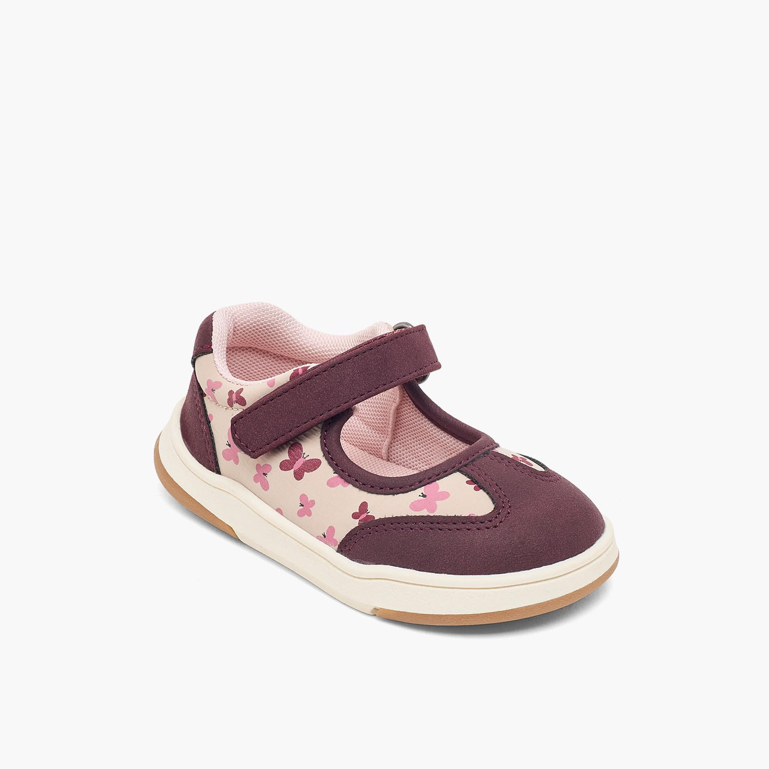 حذاء ماري جين بشريط إغلاق لاصق وطبعات فراشة للبنات من بيرفيت-girls-shoes-ballerinas-image-2