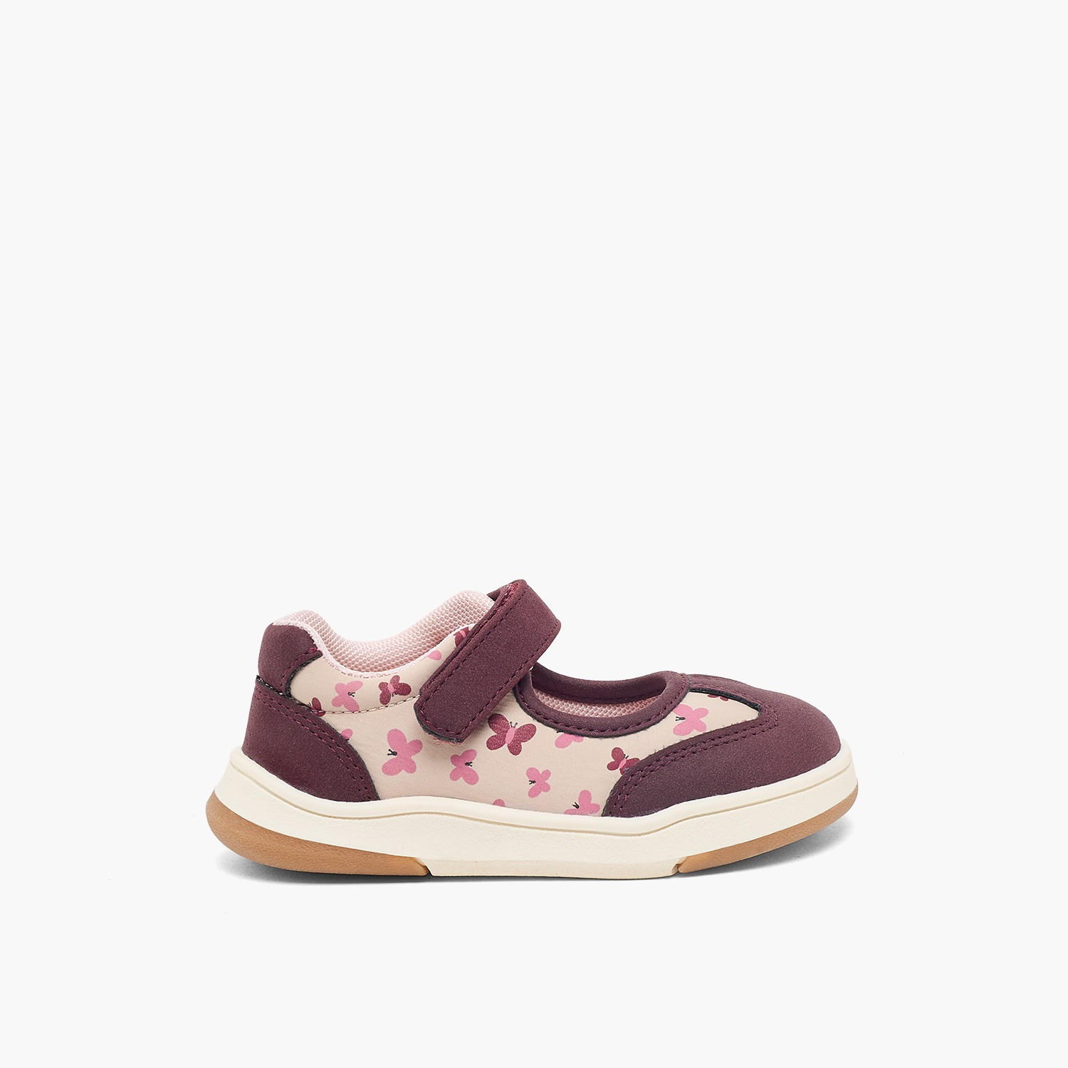 حذاء ماري جين بشريط إغلاق لاصق وطبعات فراشة للبنات من بيرفيت-girls-shoes-ballerinas-image-3