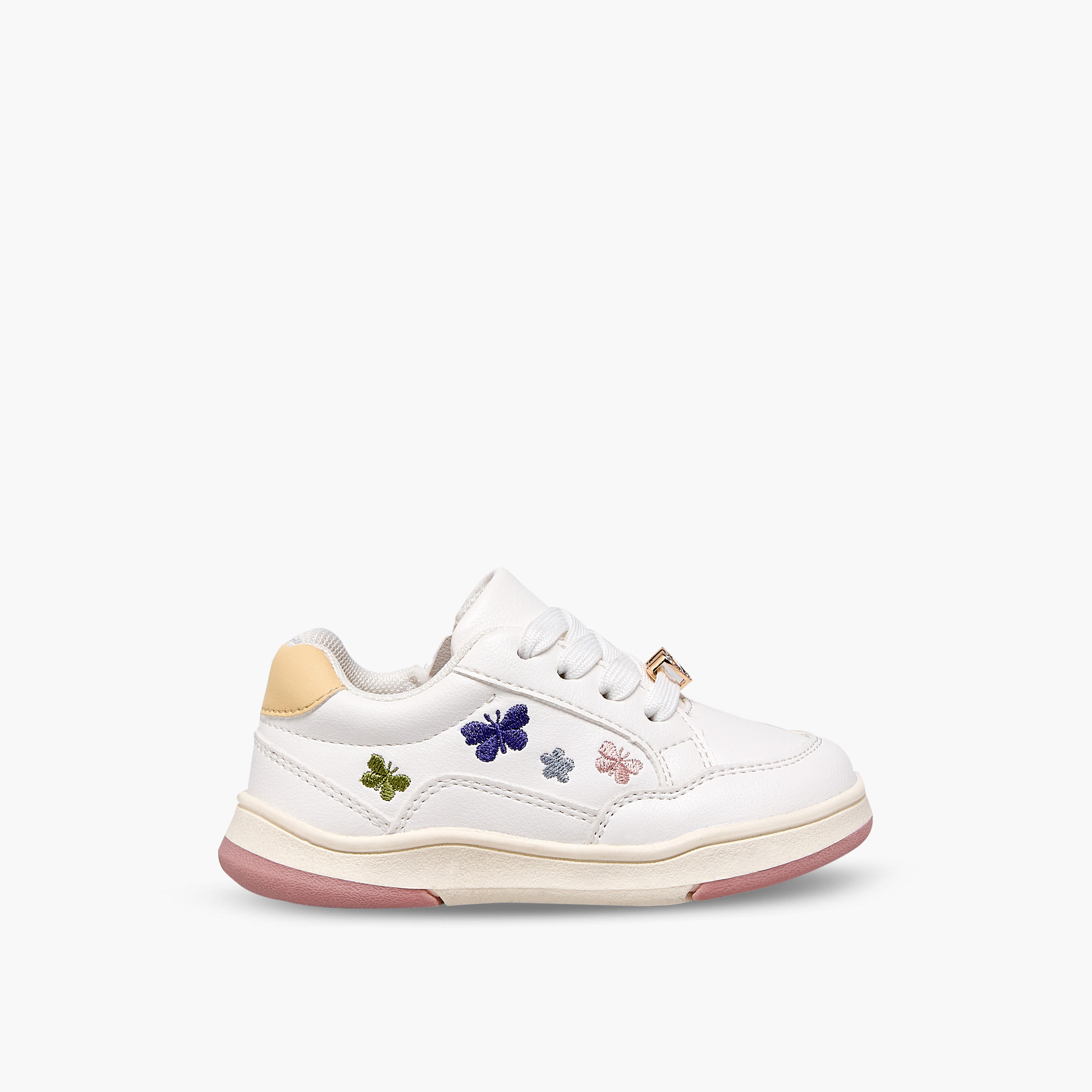 Barefeet Girls Embroidered Ankle Sneakers-girls-shoes-sneakers-image-3