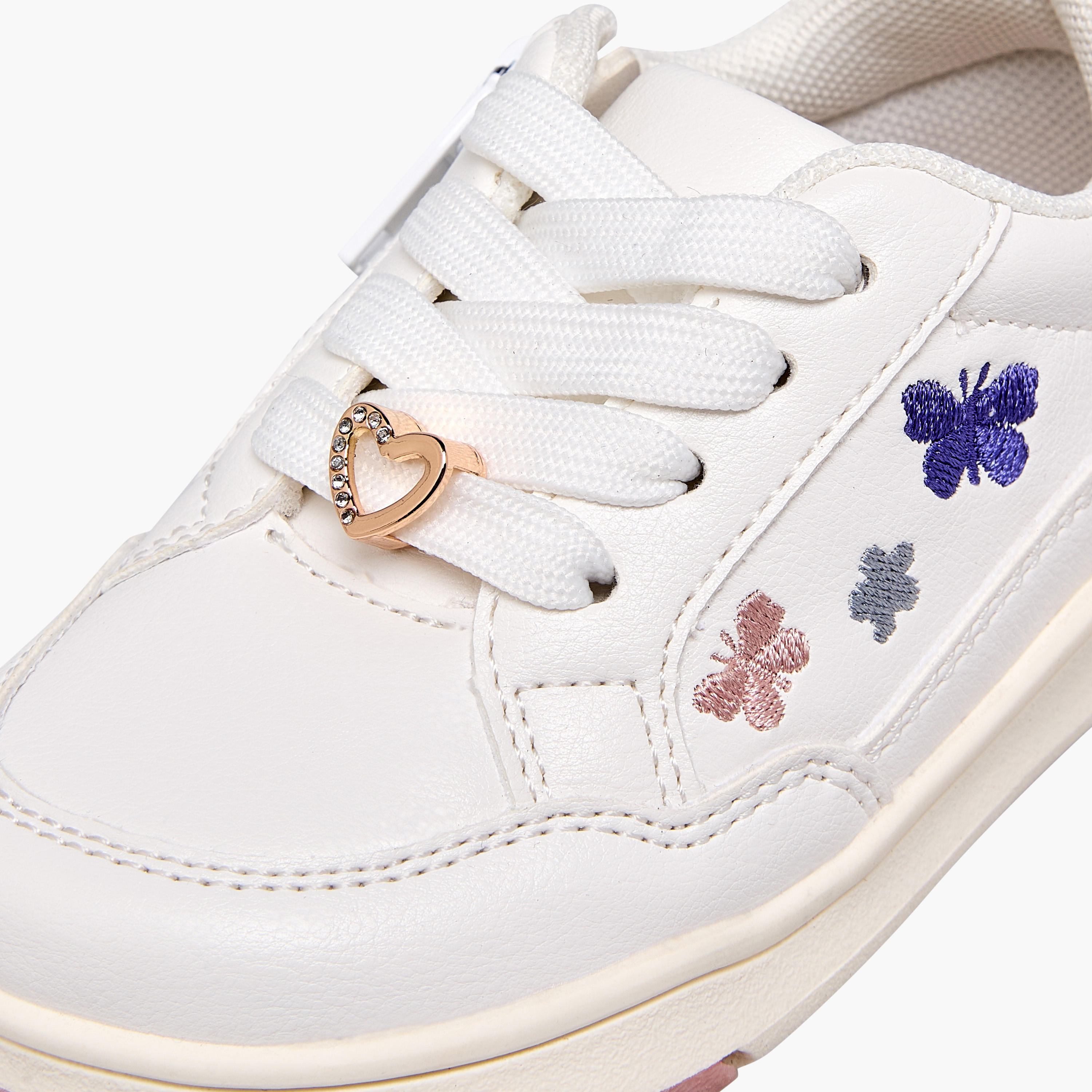 Barefeet Girls Embroidered Ankle Sneakers-girls-shoes-sneakers-image-7