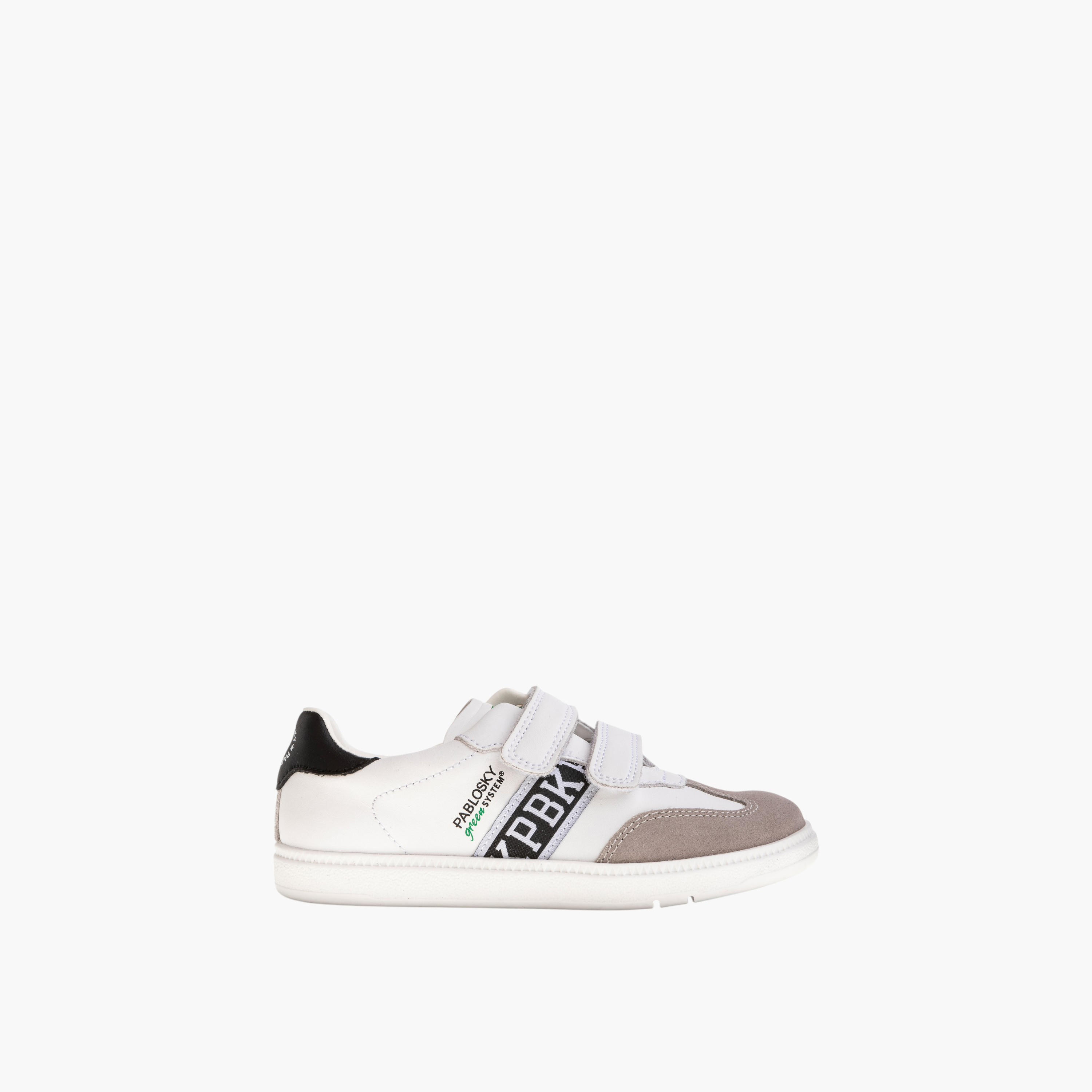 Pablosky Kids' Textured Sneakers with Hook and Loop Closure-boys-shoes-schoolshoes-image-2