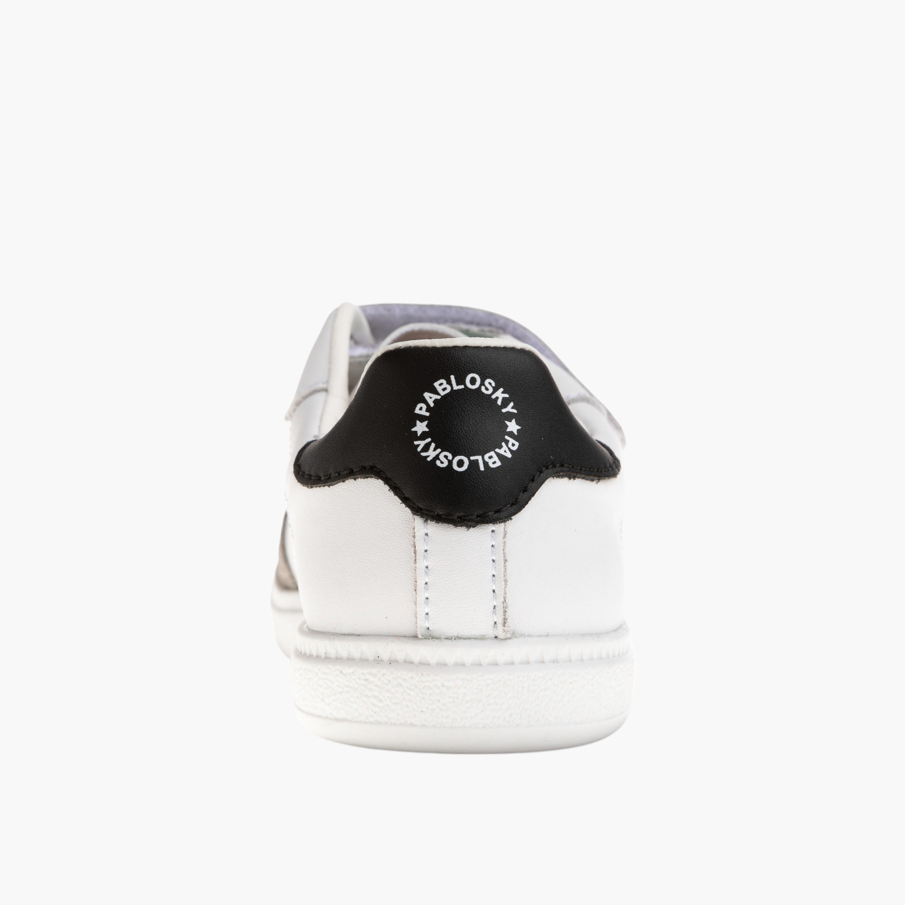 Pablosky Kids' Textured Sneakers with Hook and Loop Closure-boys-shoes-schoolshoes-image-3