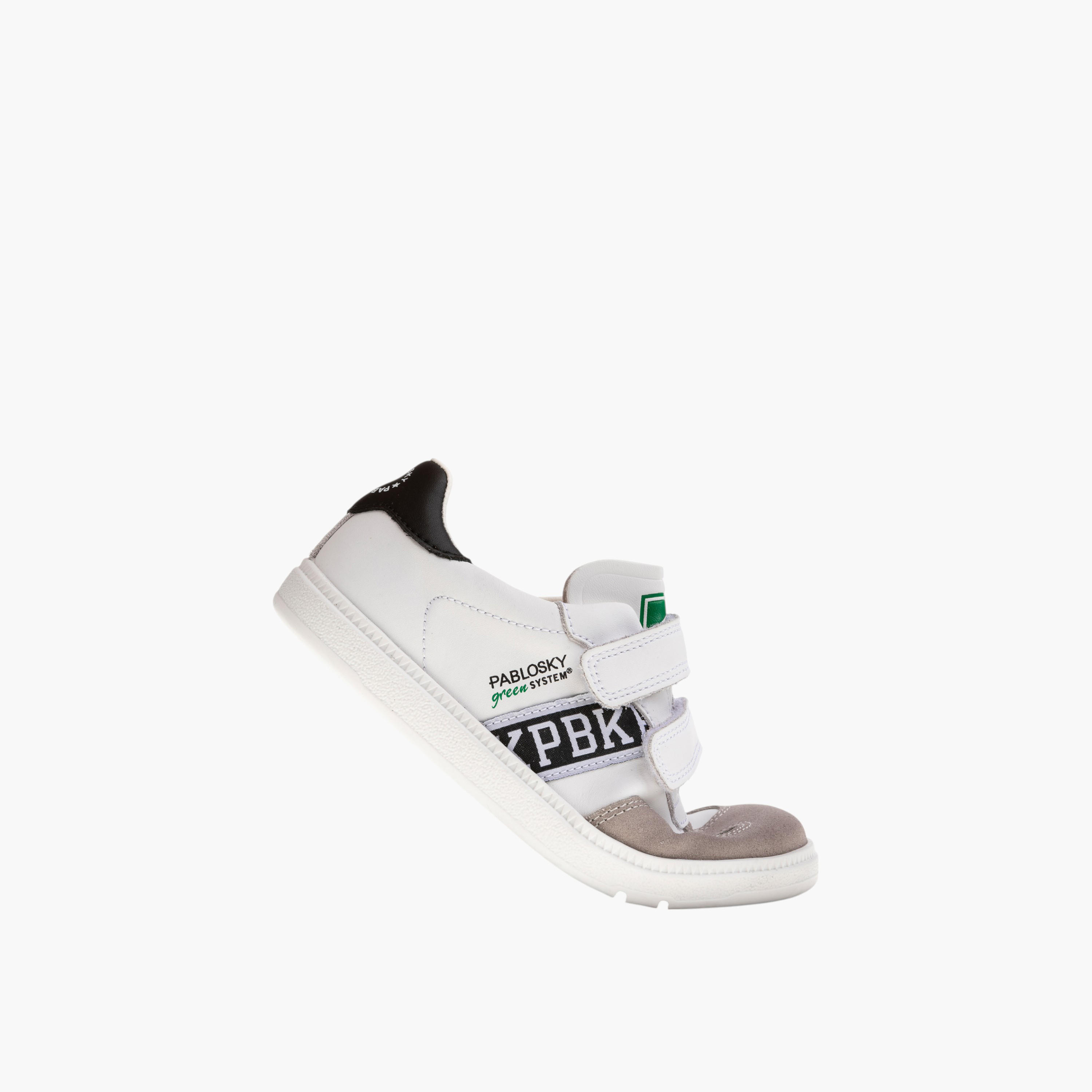 Pablosky Kids' Textured Sneakers with Hook and Loop Closure-boys-shoes-schoolshoes-image-5