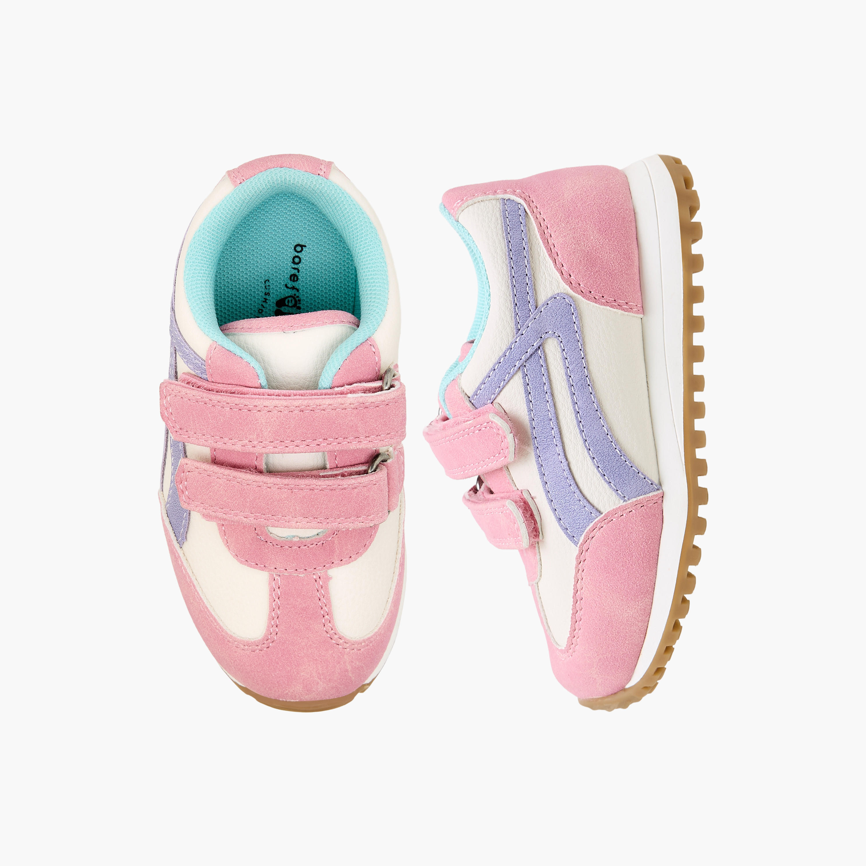 Barefeet Girls Hook & Loop Ankle Sneakers-girls-shoes-sneakers-image-1