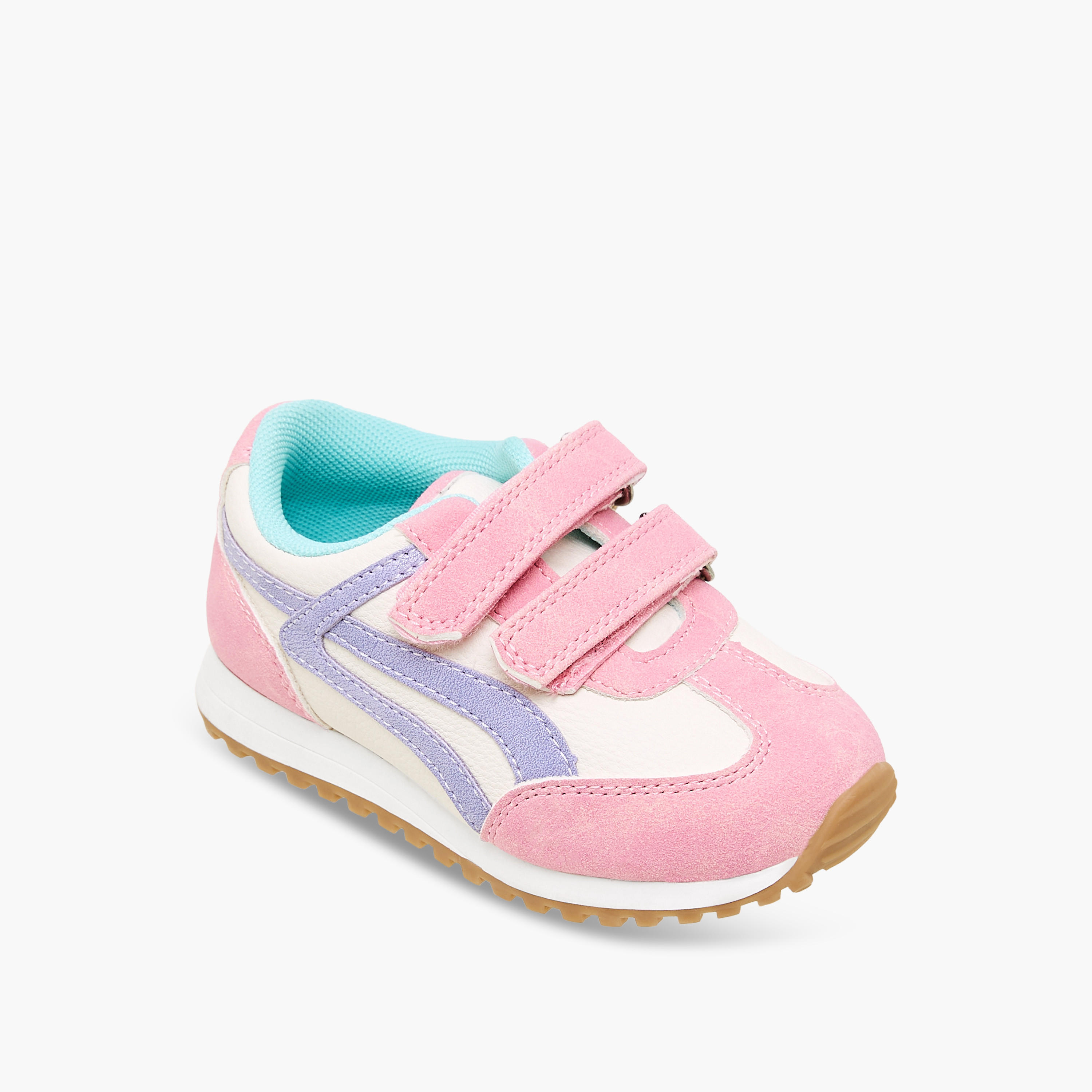 Barefeet Girls Hook & Loop Ankle Sneakers-girls-shoes-sneakers-image-2
