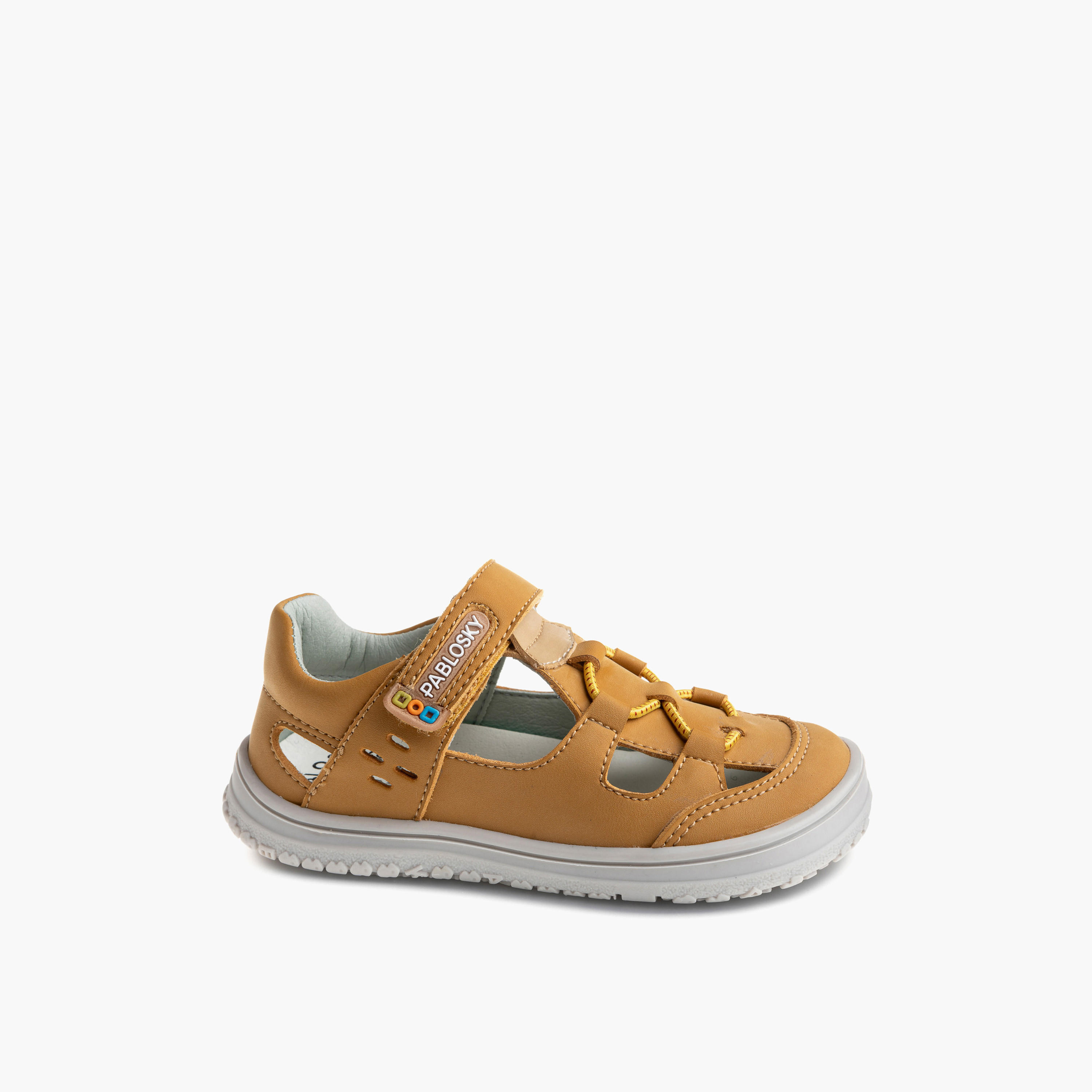 Pablosky Boys' Panelled Sandals with Hook and Loop Closure-boys-shoes-sandals-image-1