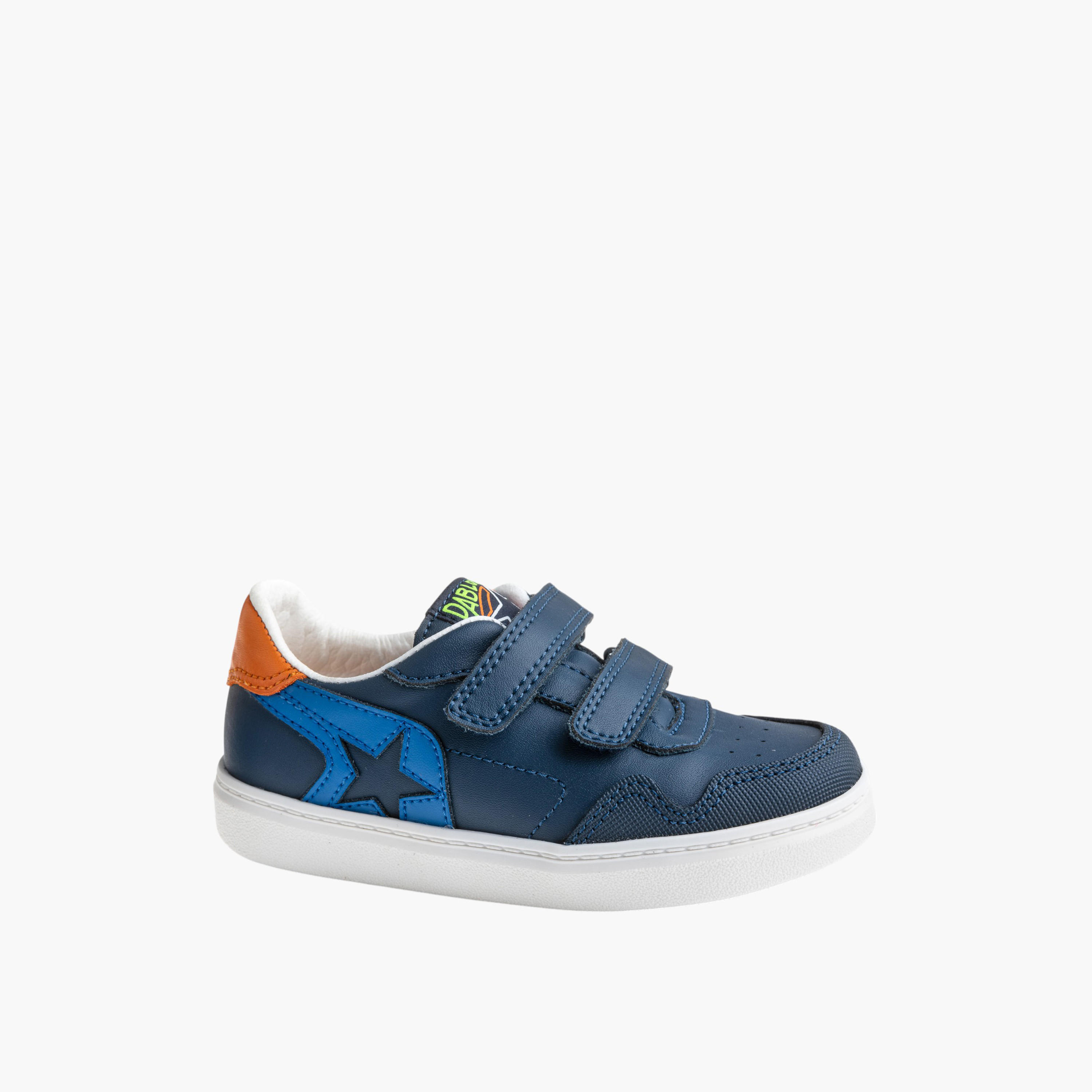 Pablosky Boys' Textured Sneakers with Hook & Loop Closure-boys-shoes-sneakers-image-1