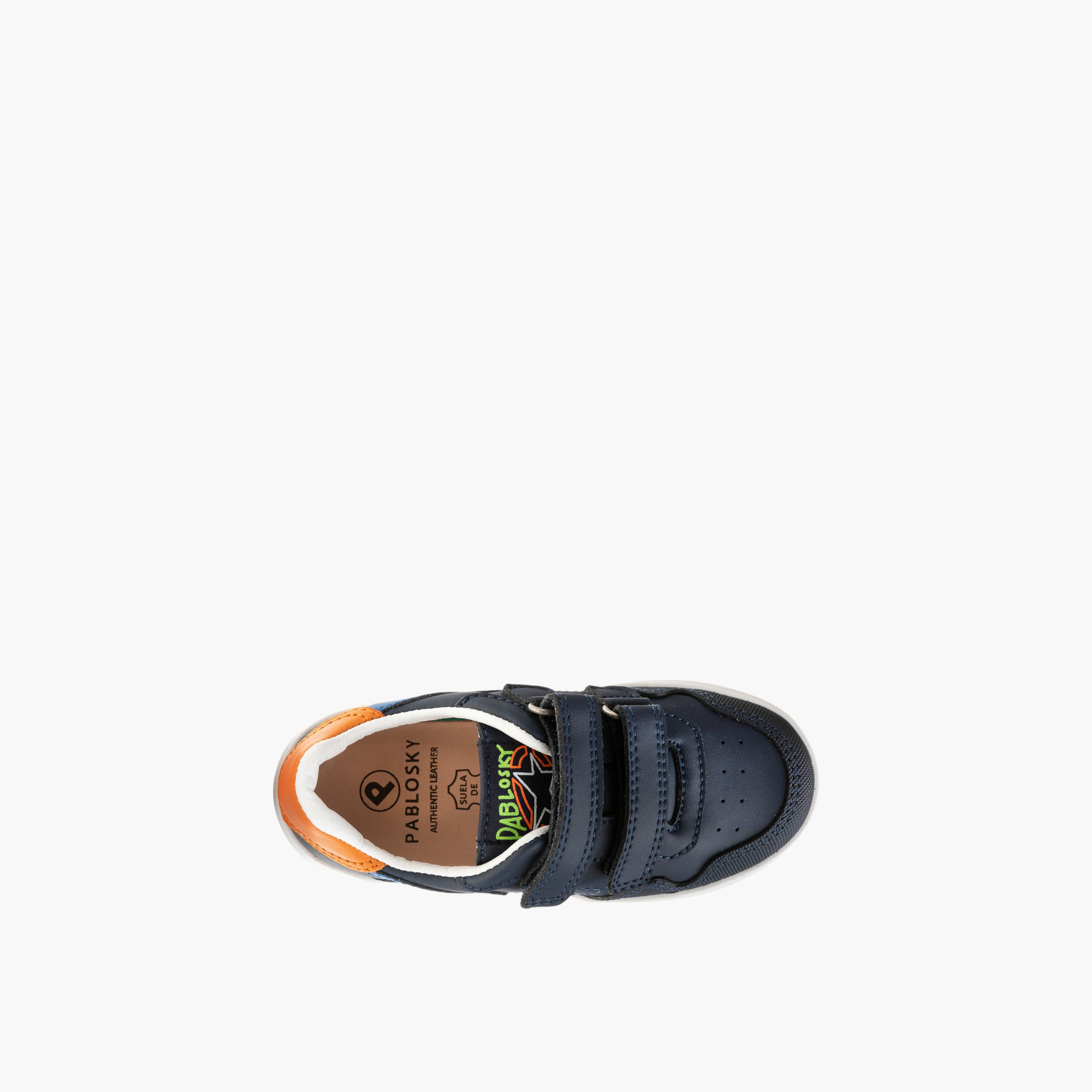 Pablosky Boys' Textured Sneakers with Hook & Loop Closure-boys-shoes-sneakers-image-4