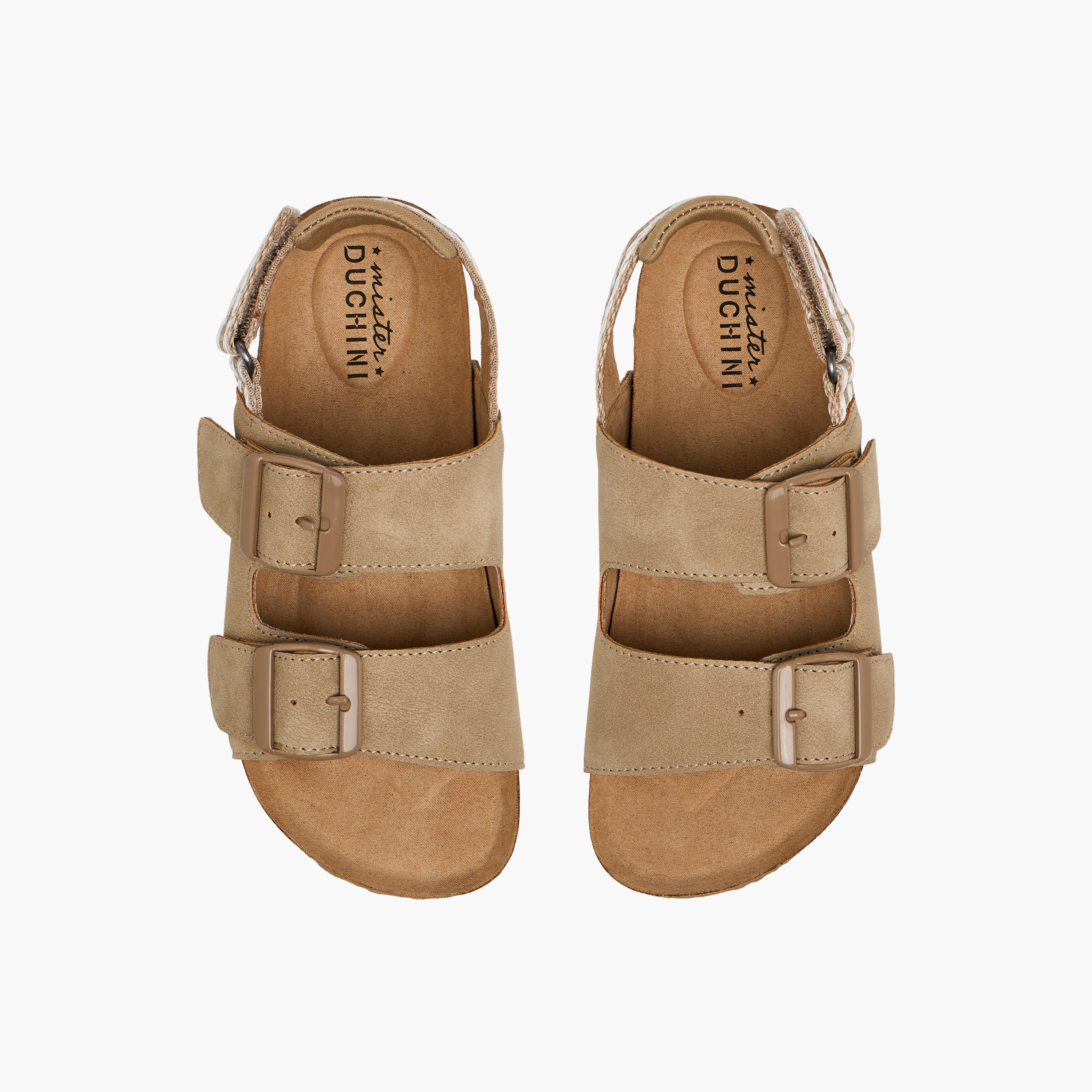 صندل بشريط إغلاق لاصق وتفاصيل إبزيم للأولاد من مستر دوتشيني-boys-shoes-sandals-image-1