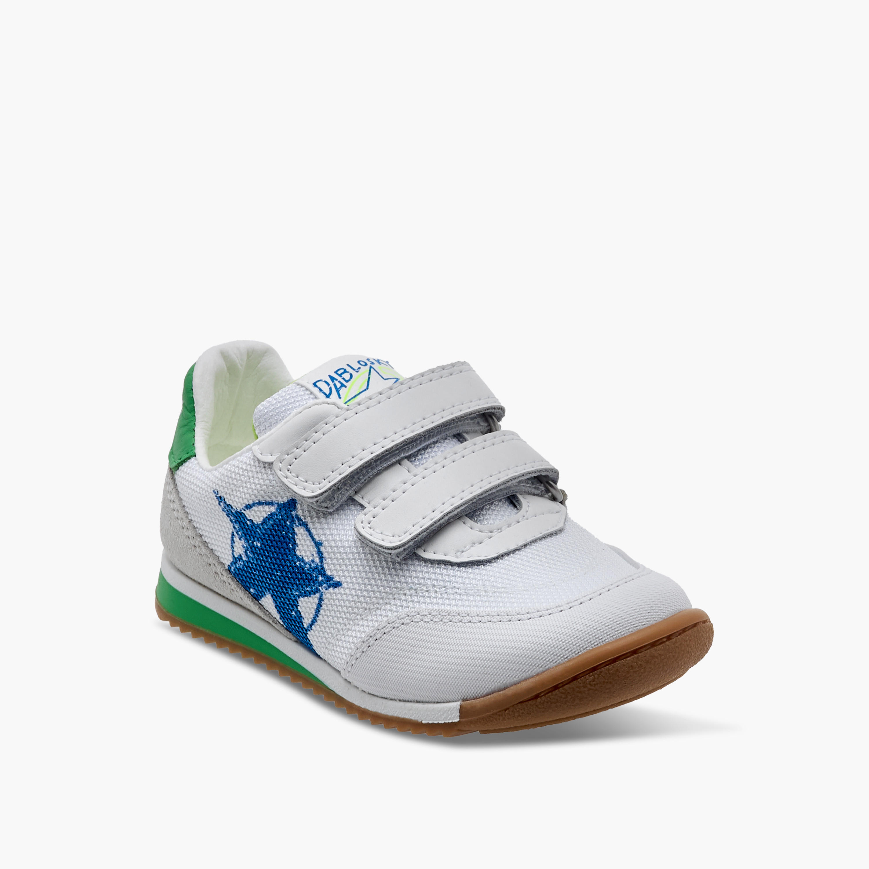 Pablosky Kids' Star Print Sneakers with Hook and Loop Closure-boys-shoes-schoolshoes-image-2