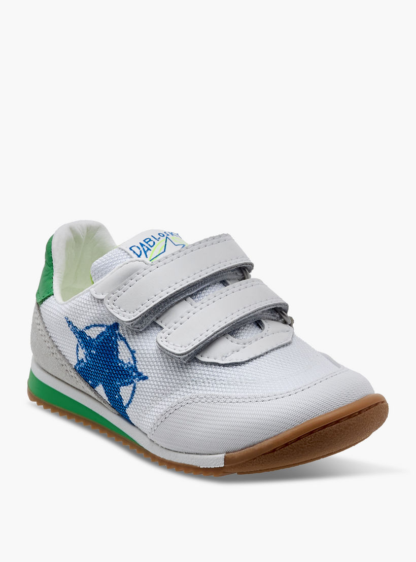 Pablosky Kids' Star Print Sneakers with Hook and Loop Closure-boys-shoes-schoolshoes-image-2