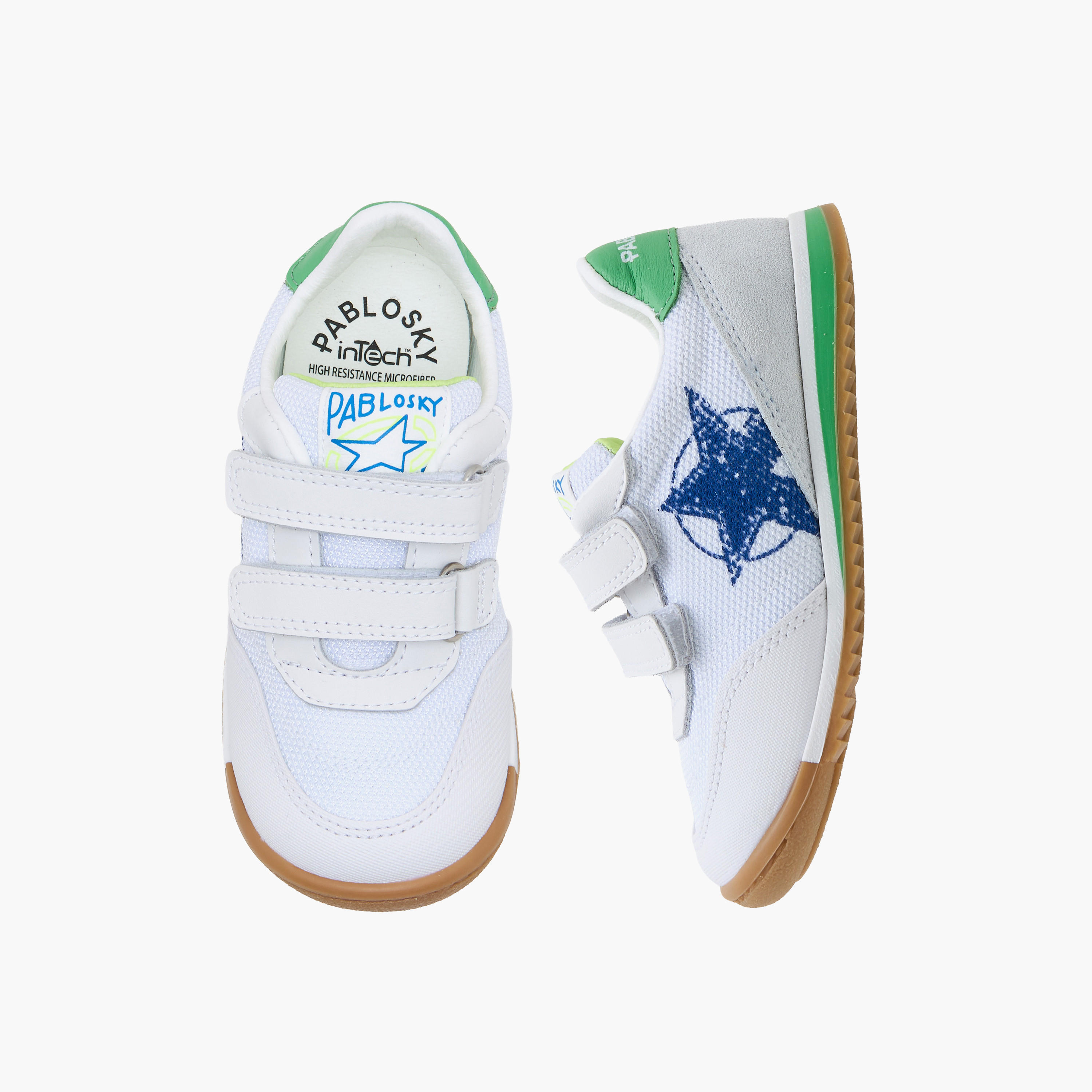 Pablosky Sports Shoes with Hook & Loop Closure, Logo Print-baby-boys-shoes-closedshoes-image-1