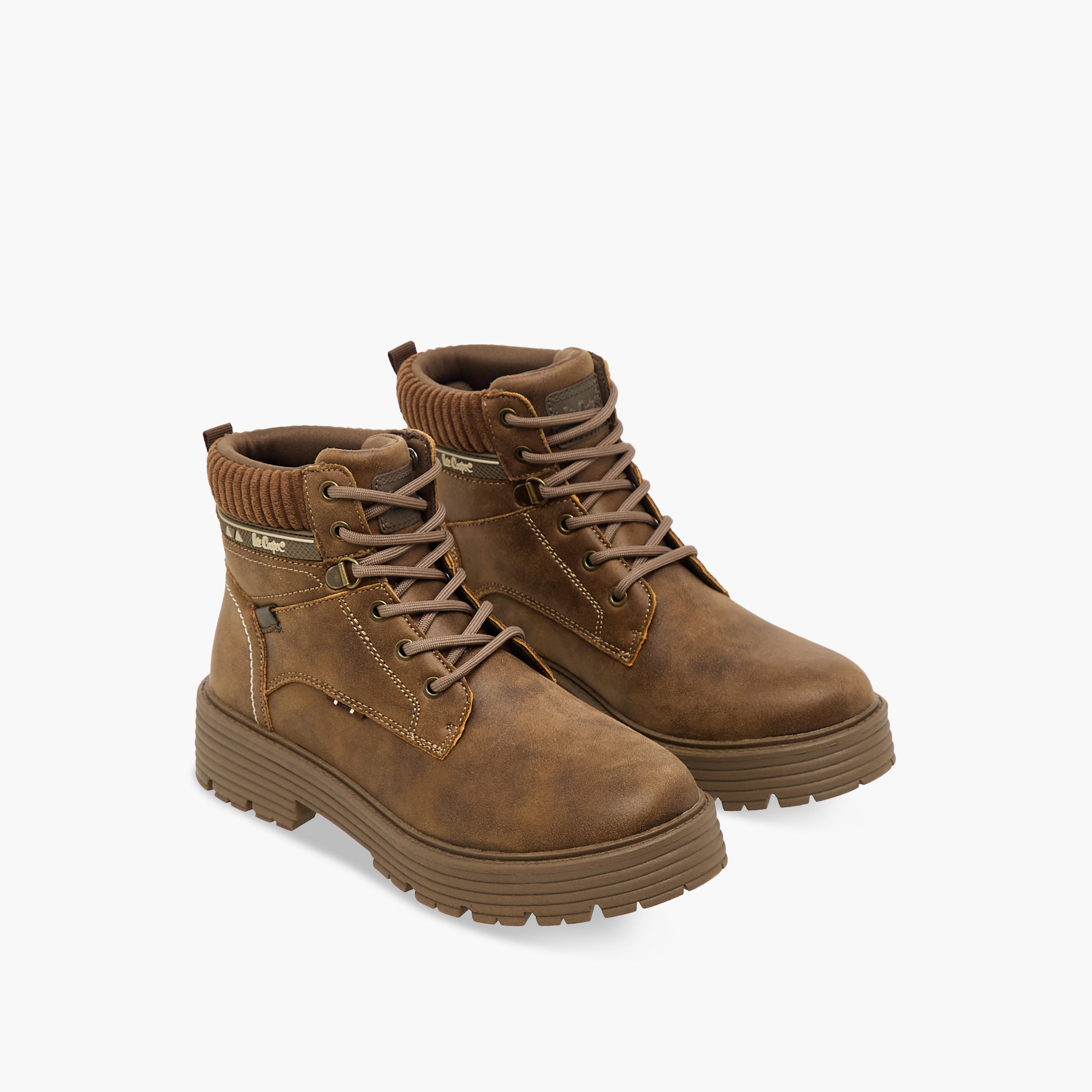 بوت طول الكاحل برباط للنساء من لي كوبر-women-shoes-boots-image-1