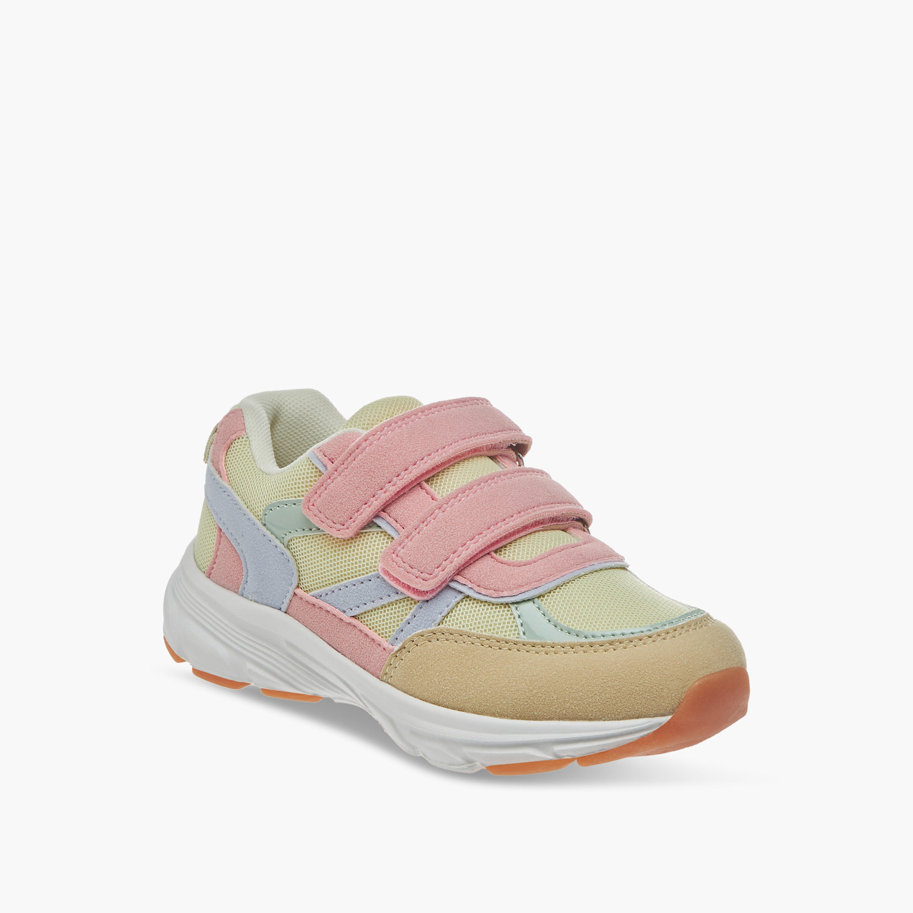 حذاء سنيكرز بقوالب ملونة وشريط إغلاق لاصق من جونيورز-girls-shoes-sneakers-image-2
