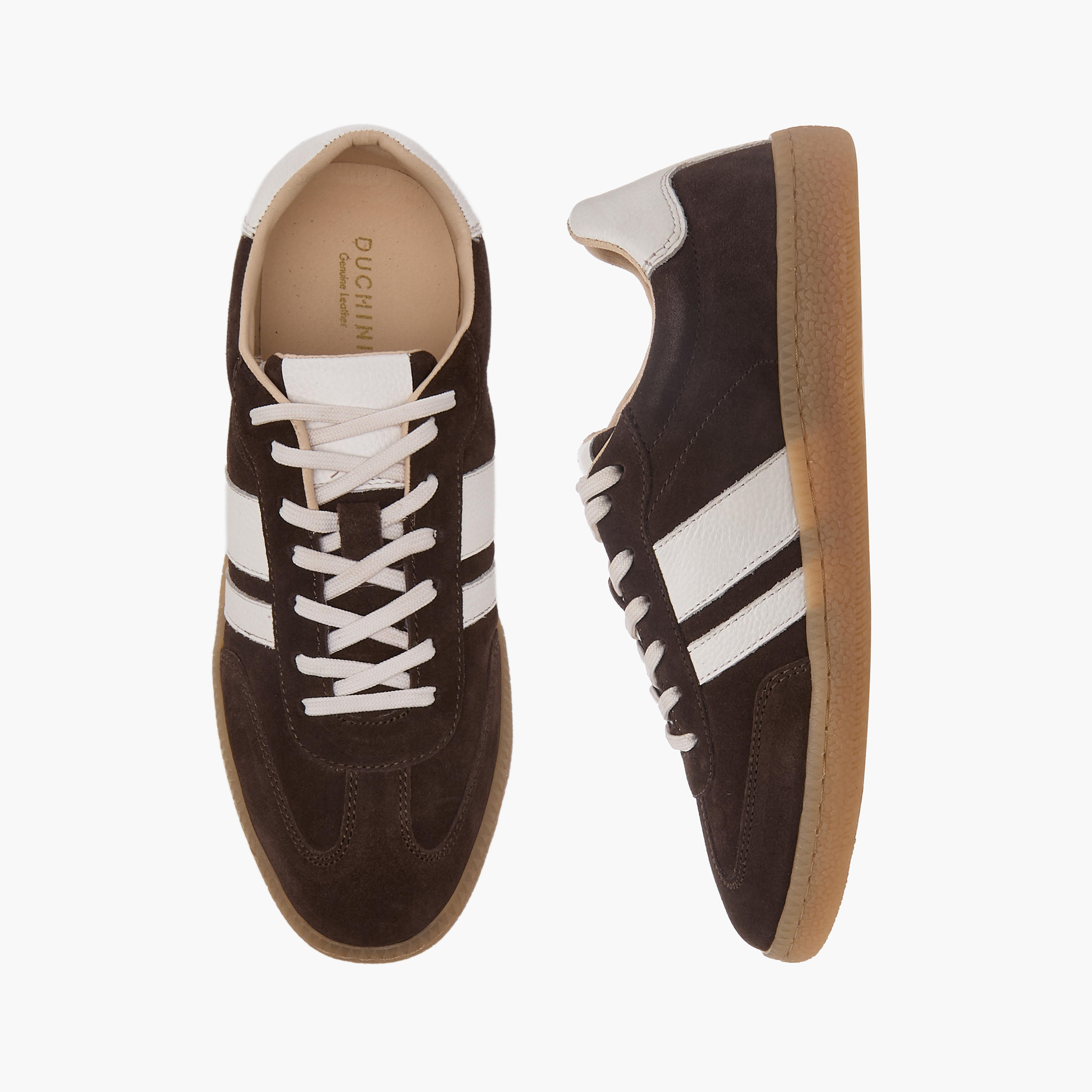 حذاء سنيكرز جلد طول الكاحل برباط للنساء من دوتشيني-women-shoes-sneakers-image-1
