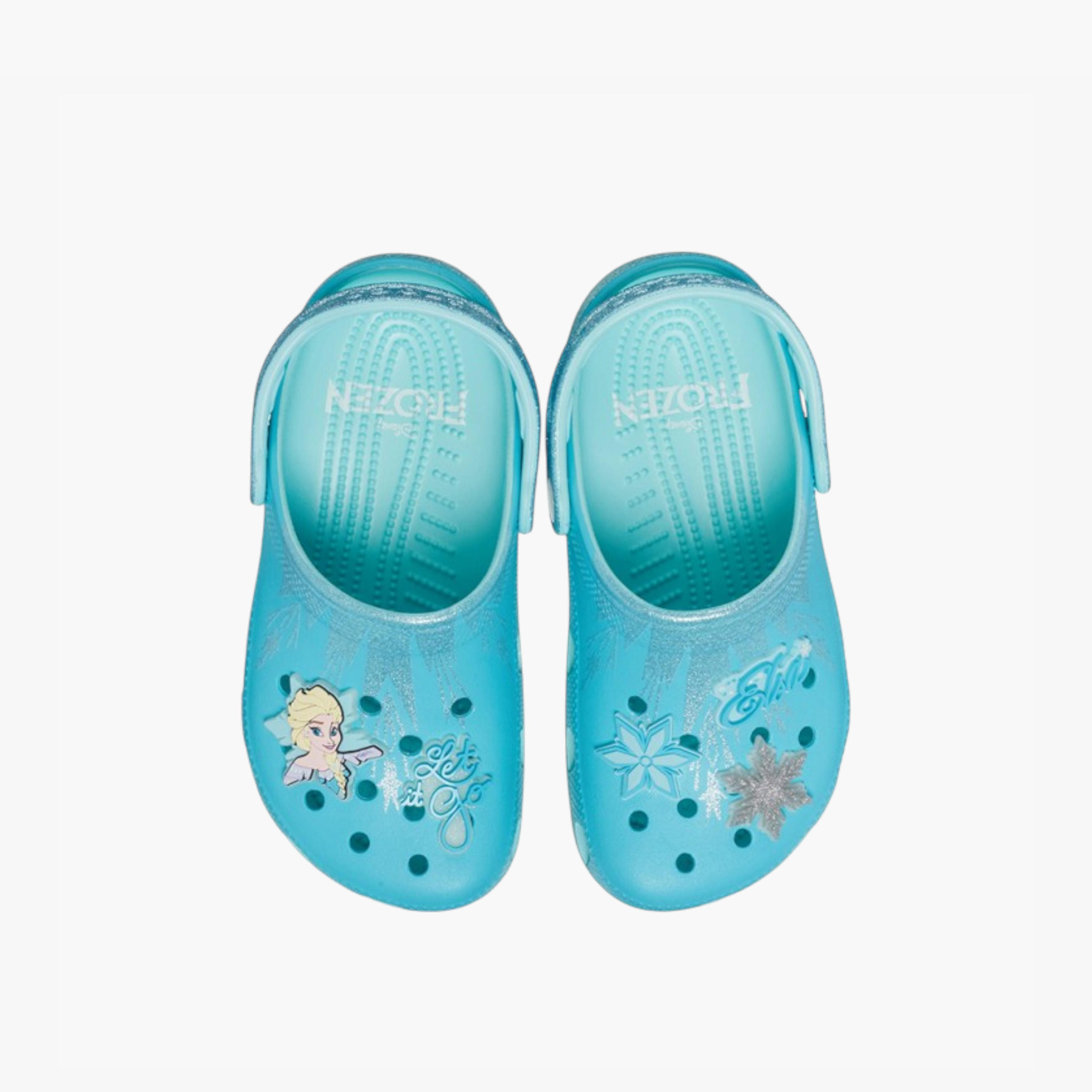 صندل كلوج بحزام خلفي وزينة إلسا من فروزن للبنات من كروكس-girls-shoes-sandals-image-1