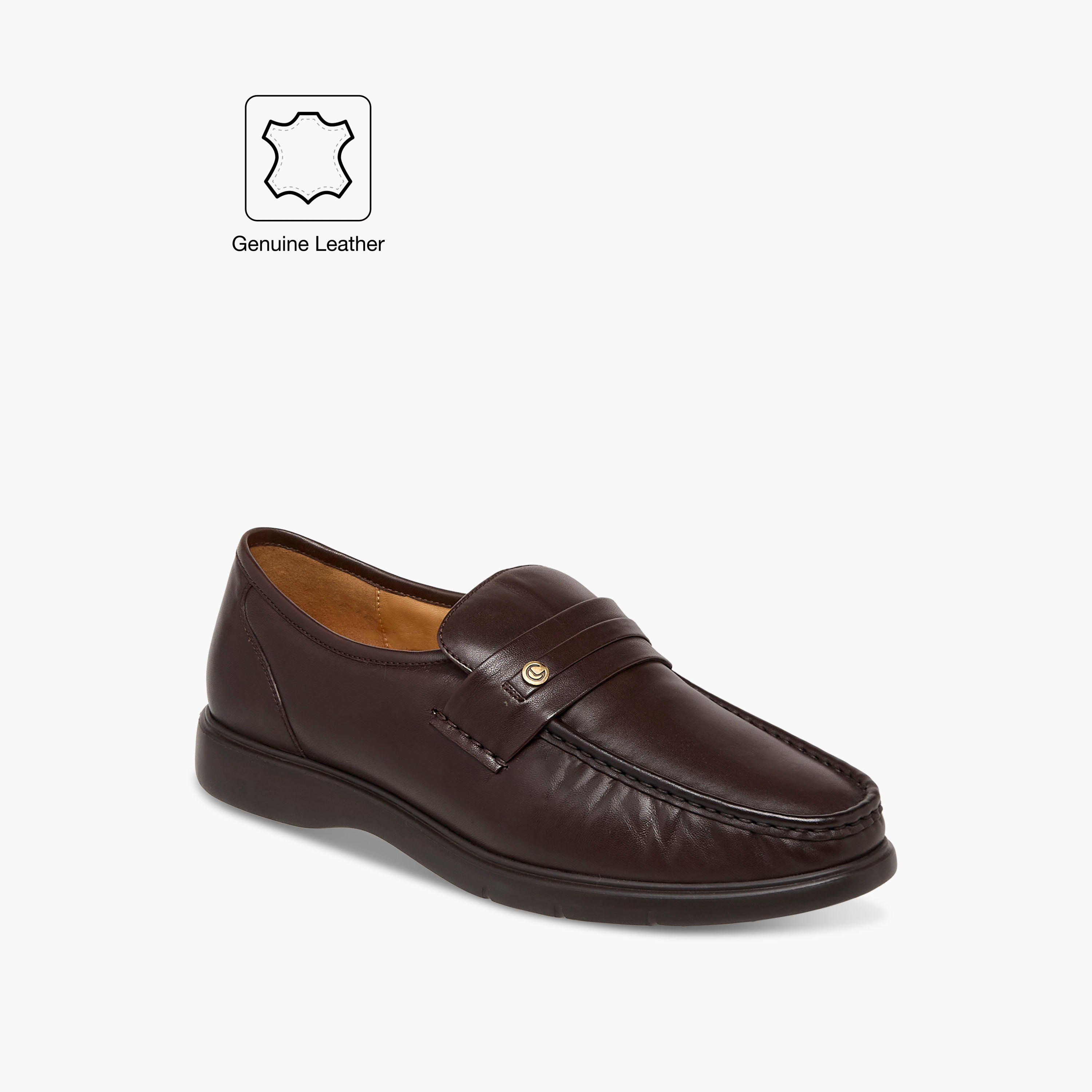 Le Confort Leather Solid Slip-On Moccasins-men-shoes-formalshoes-image-2