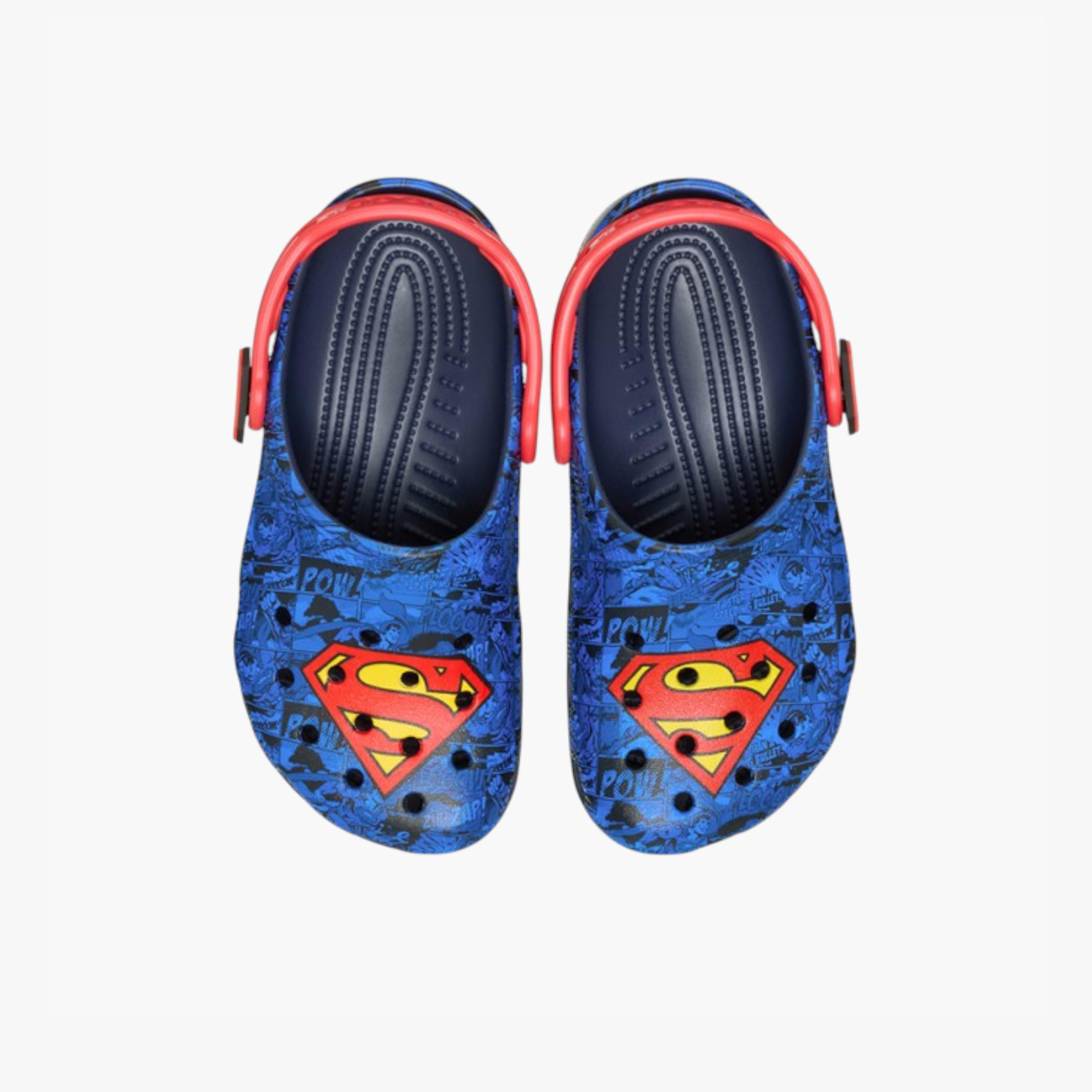 Crocs Boys' Superman Classic Clogs with Backstrap - 211132-90H-boys-shoes-sandals-image-1