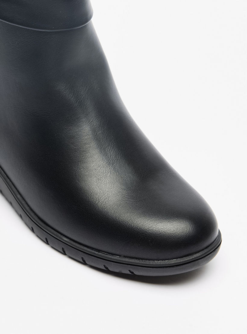 Le Confort Solid Ankle Boots with Zip Closure-women-shoes-boots-image-5