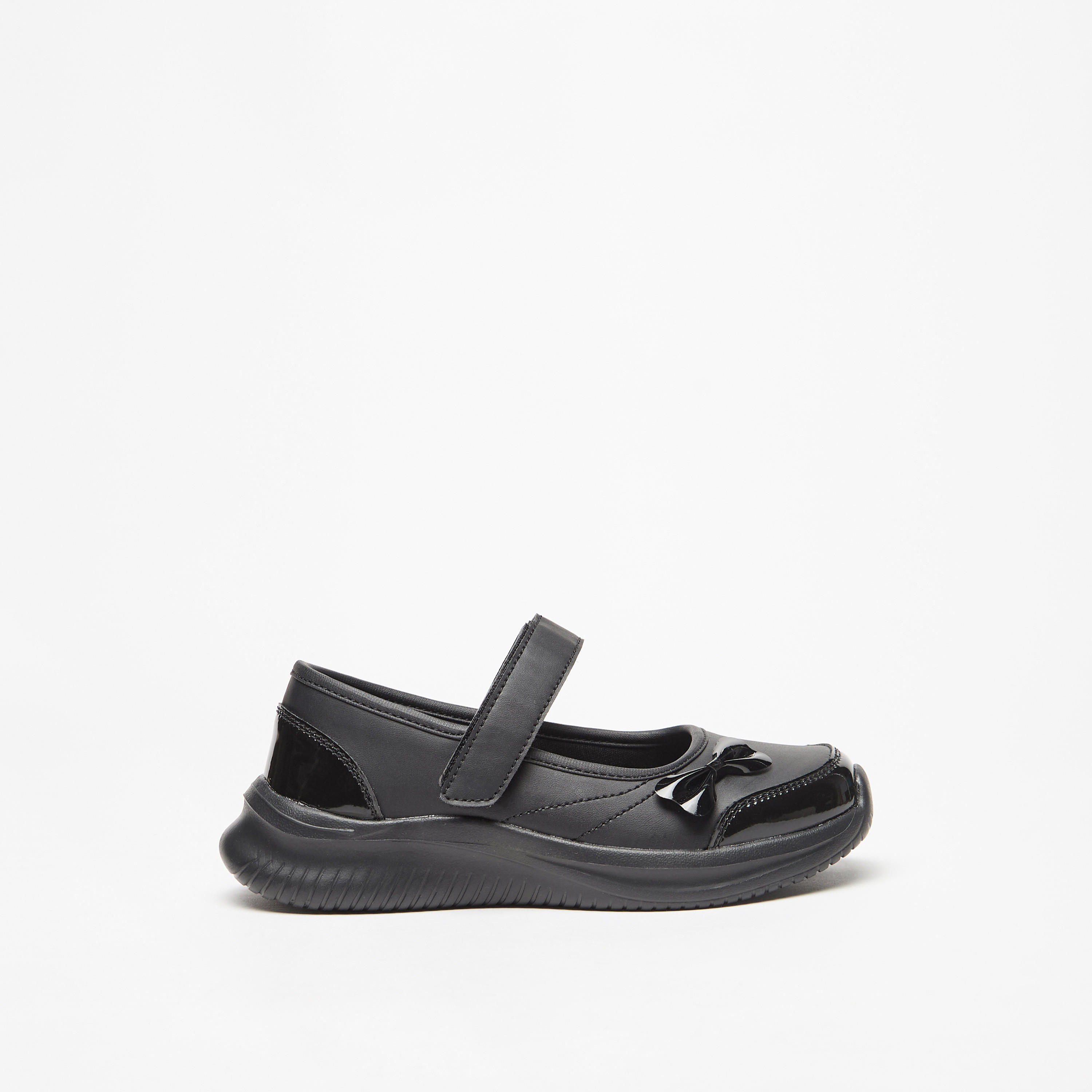 حذاء مدرسي ماري جين بزينة فيونكة وشريط إغلاق لاصق من داش-girls-shoes-maryjanes-image-3