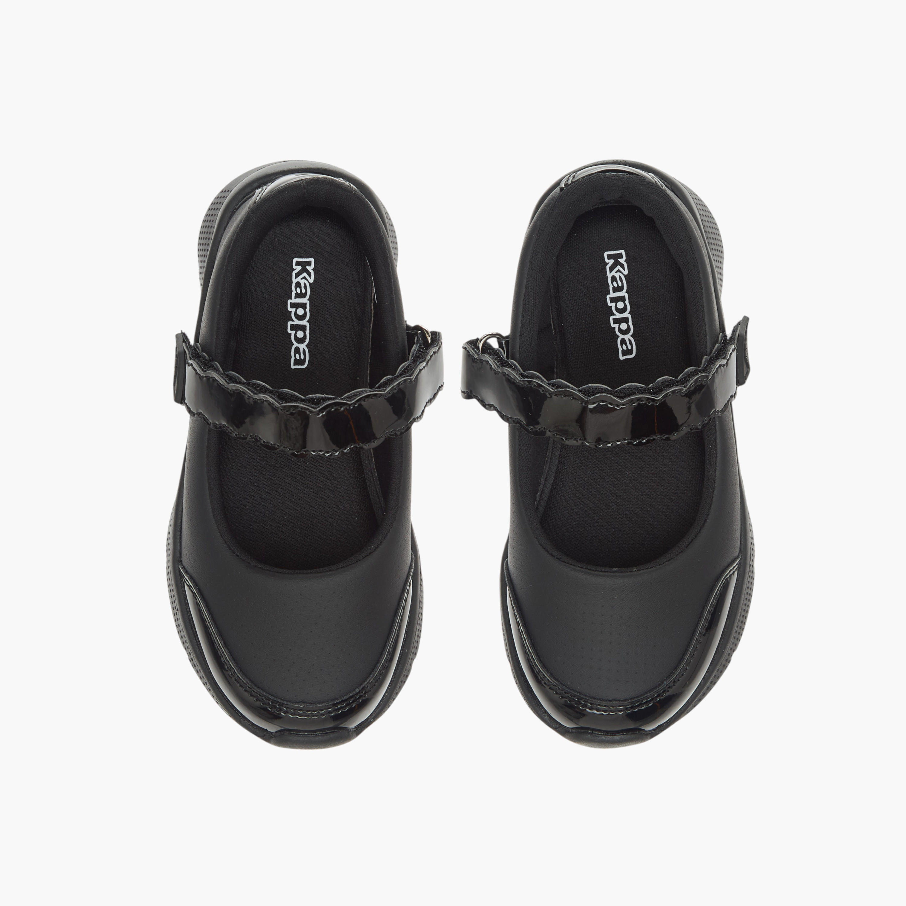 Kappa Girls' Panelled Mary Jane School Shoes with Hook and Loop Closure-girls-shoes-maryjanes-image-1