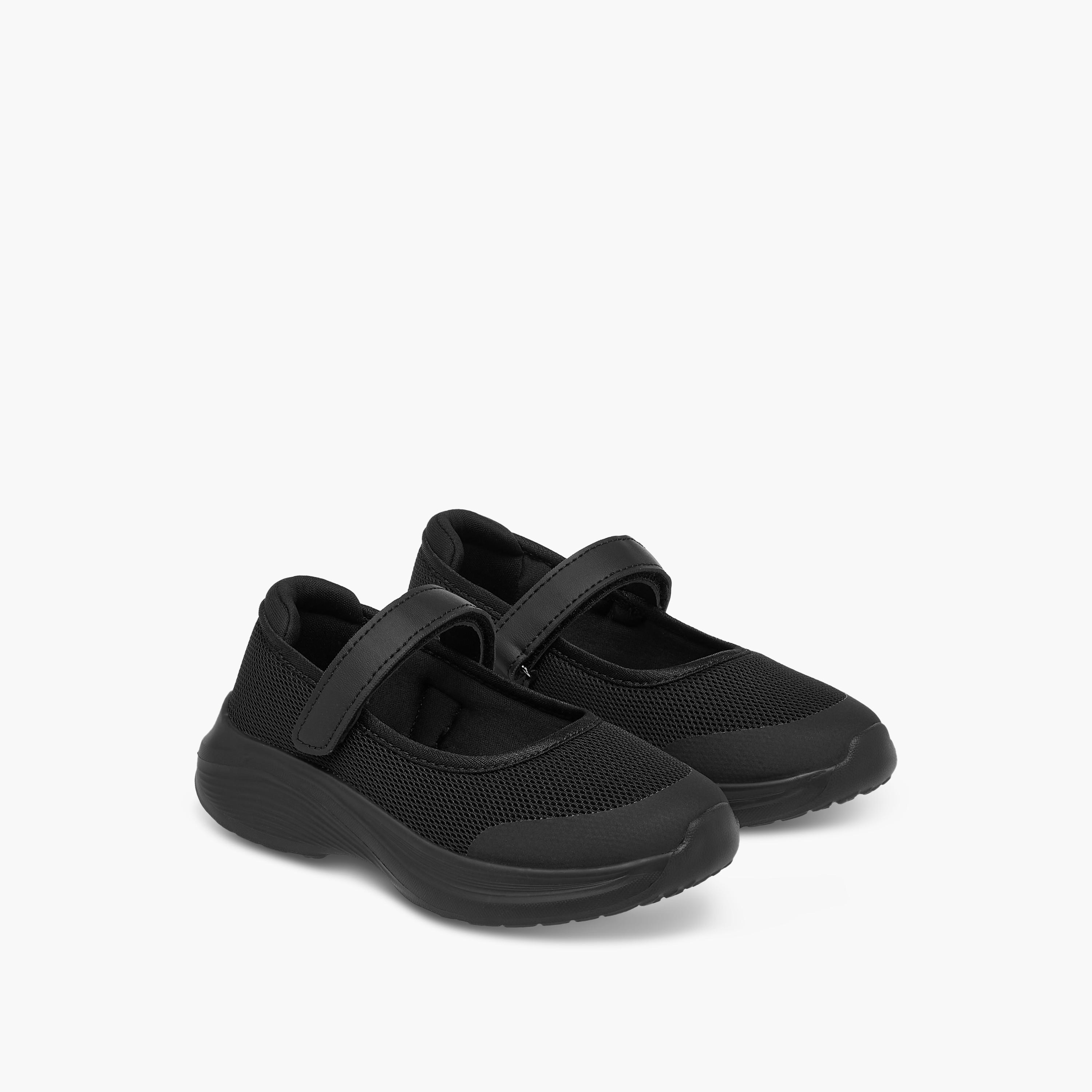 Dash Girls Textured Hook & Loop School Shoes-girls-shoes-maryjanes-image-1