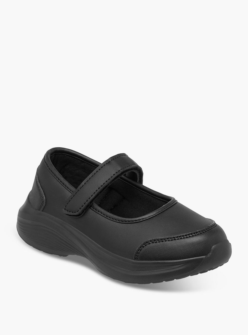 Dash Solid School Shoes with Hook and Loop Closure-girls-shoes-maryjanes-image-2