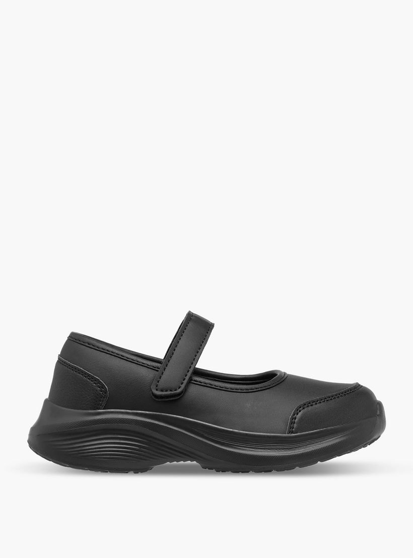 Dash Solid School Shoes with Hook and Loop Closure-girls-shoes-maryjanes-image-3