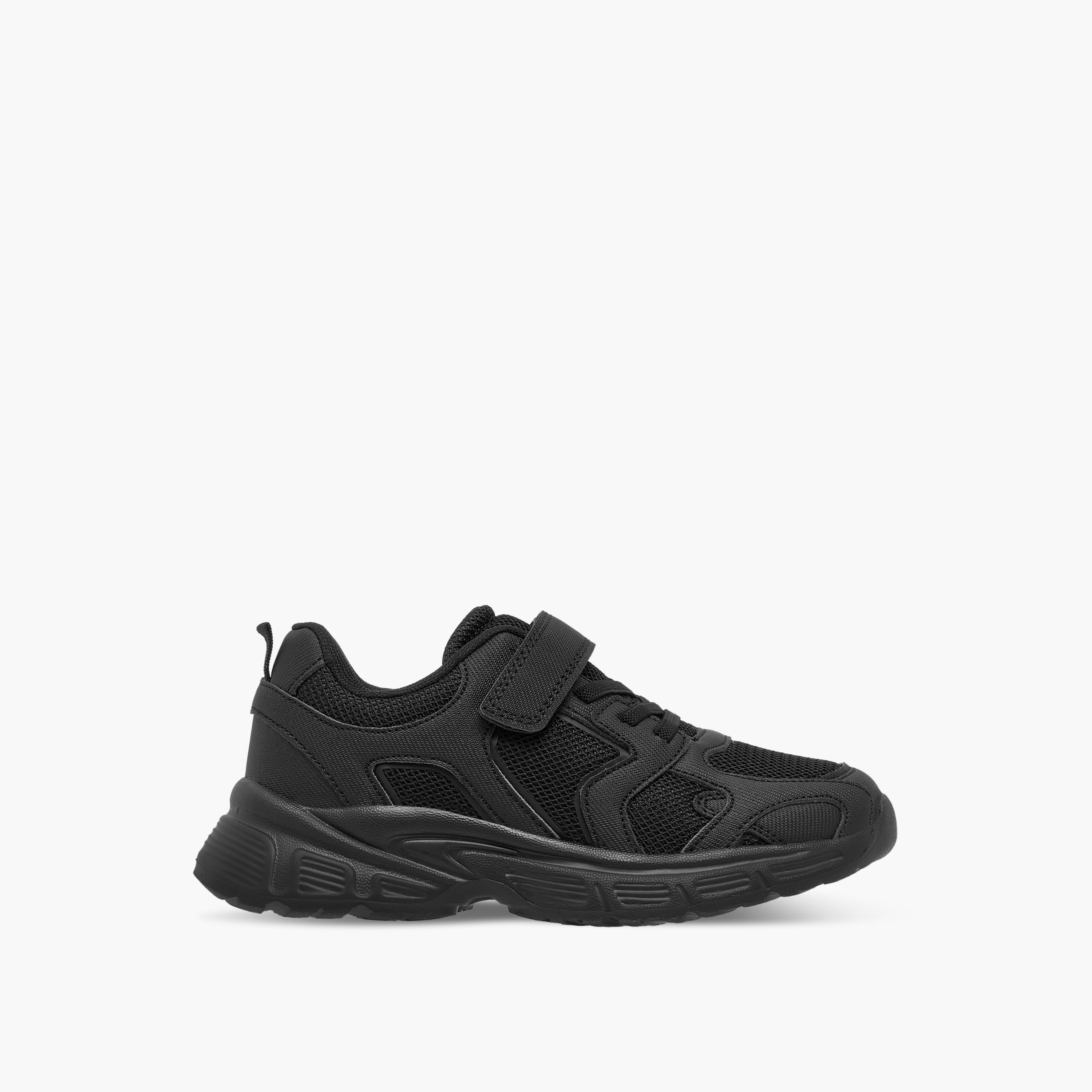 Dash Panelled School Shoes with Hook and Loop Closure-boys-shoes-schoolshoes-image-3