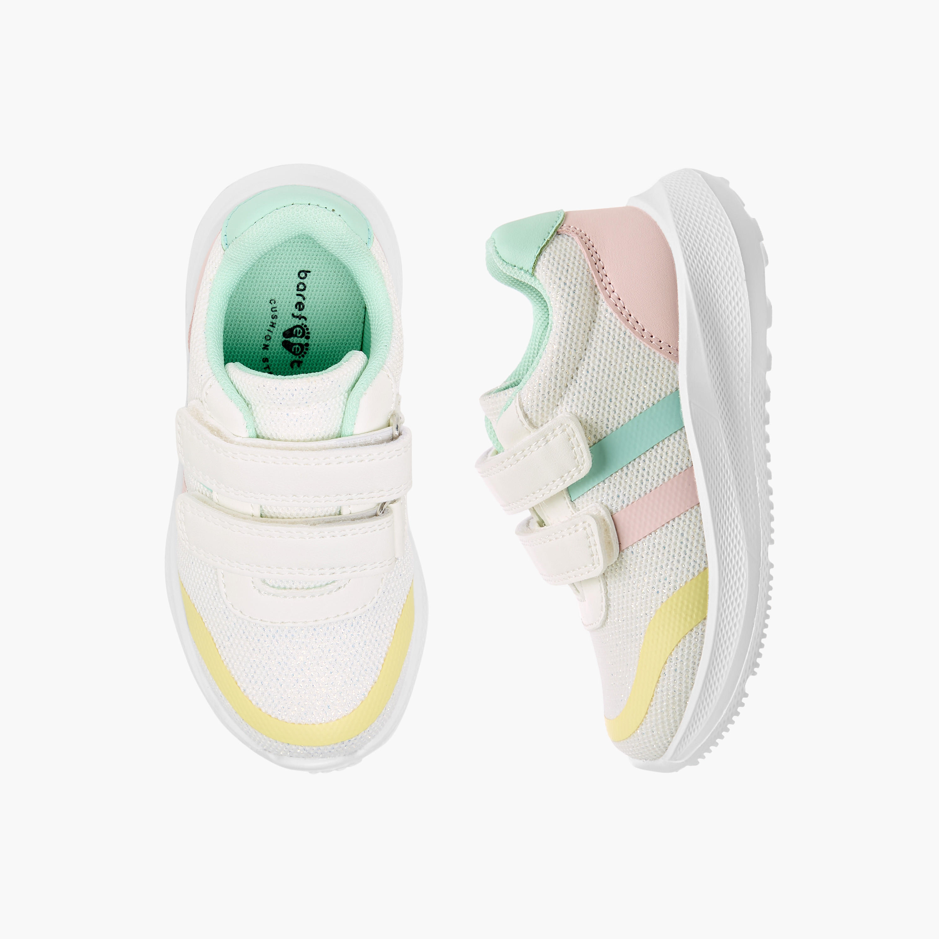 Barefeet Girls Panelled Hook and Loop Sneakers-girls-shoes-sneakers-image-1