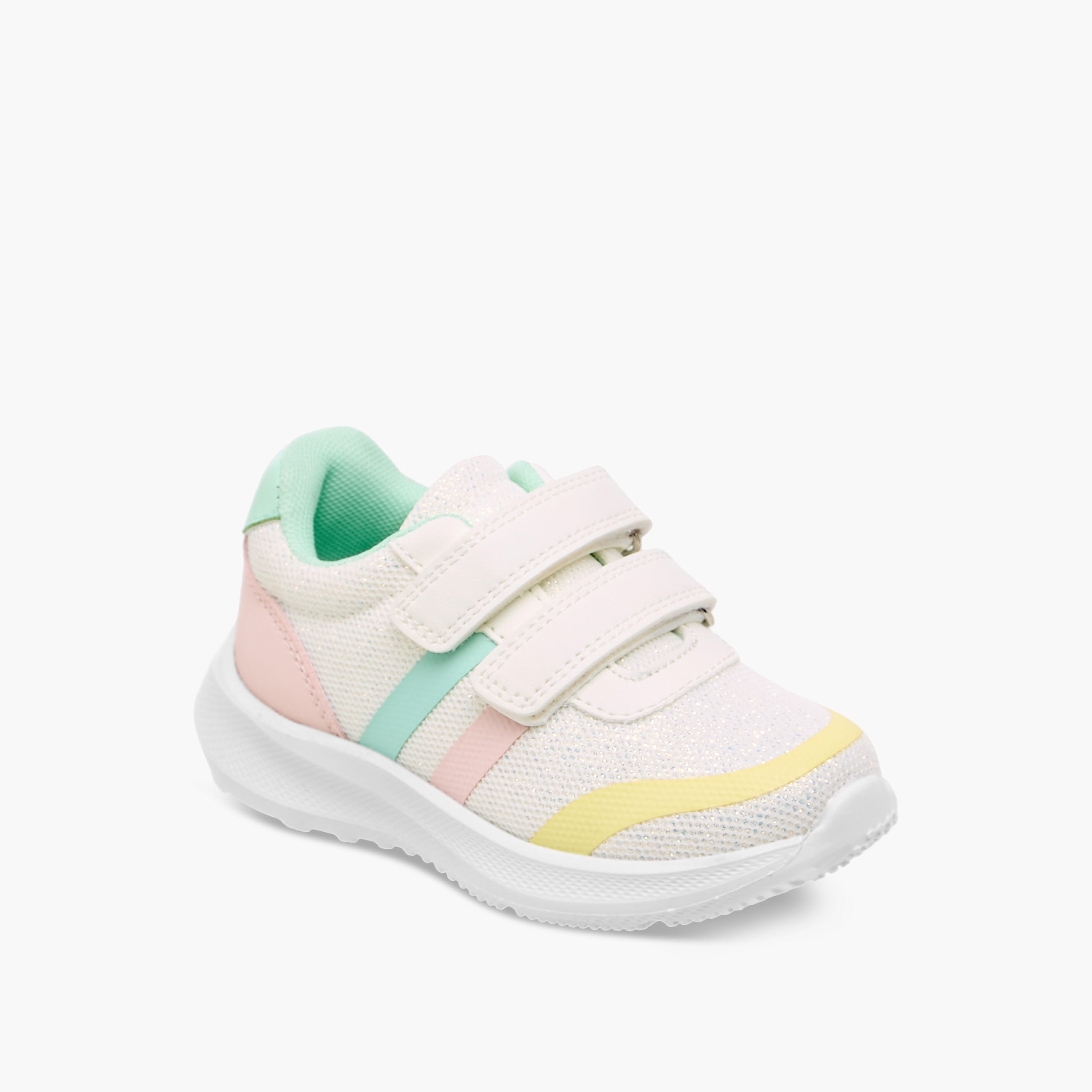 Barefeet Girls Panelled Hook and Loop Sneakers-girls-shoes-sneakers-image-2