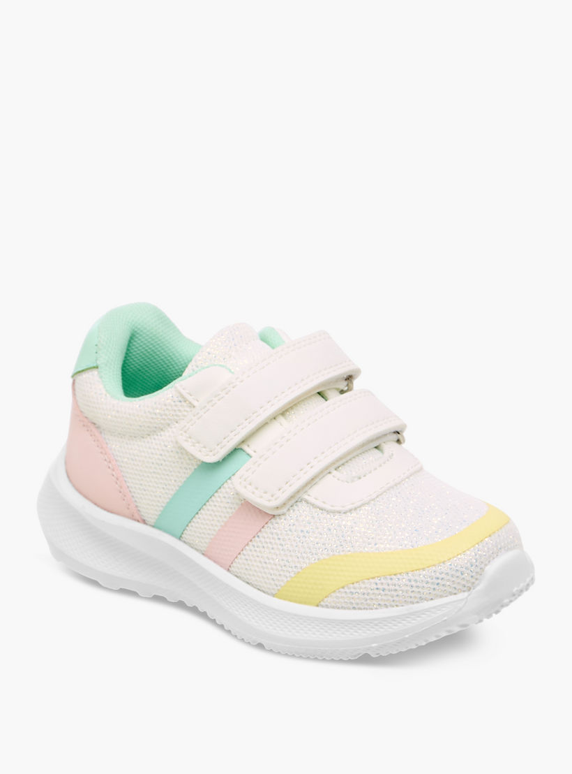 Barefeet Girls Panelled Hook and Loop Sneakers-girls-shoes-sneakers-image-2
