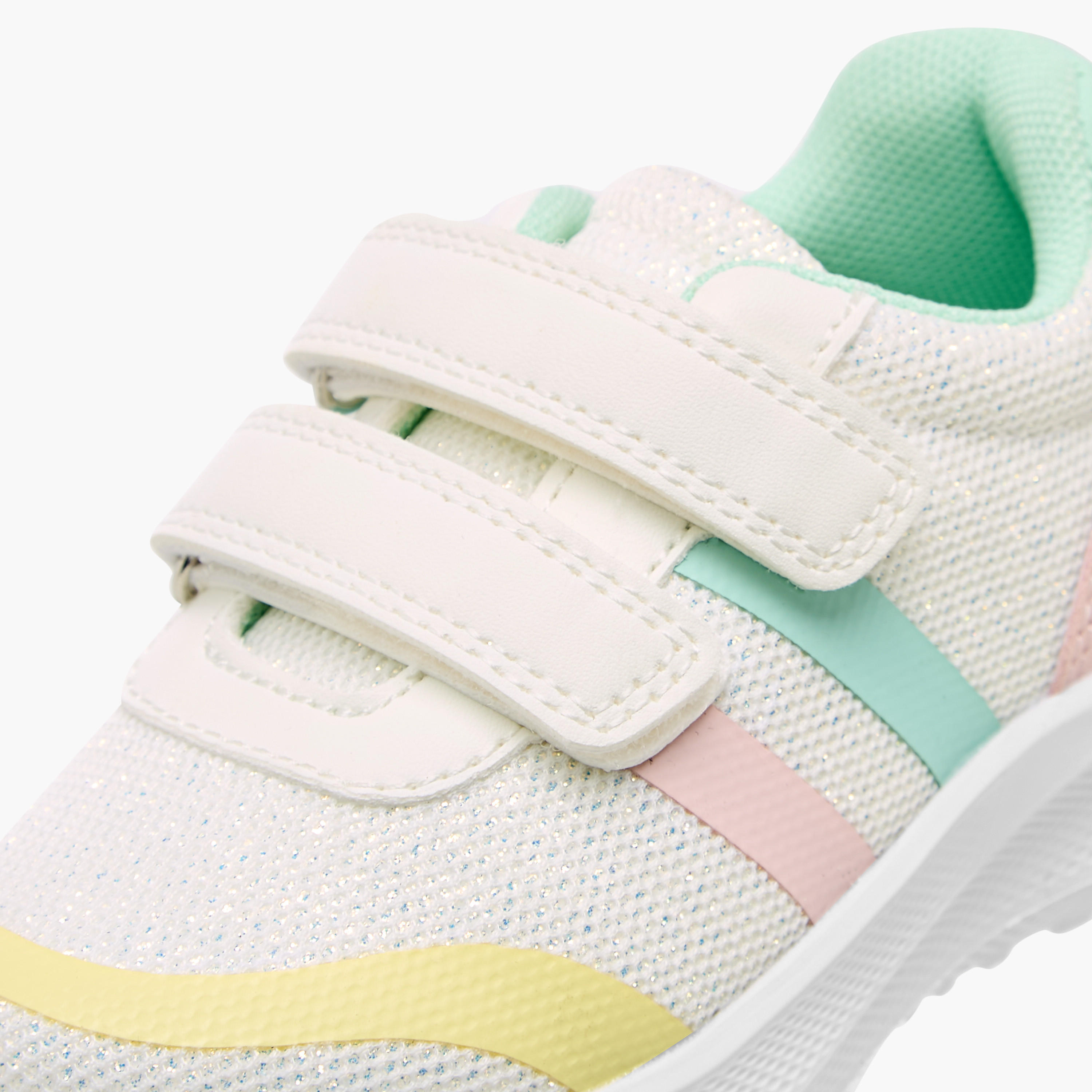 Barefeet Girls Panelled Hook and Loop Sneakers-girls-shoes-sneakers-image-4