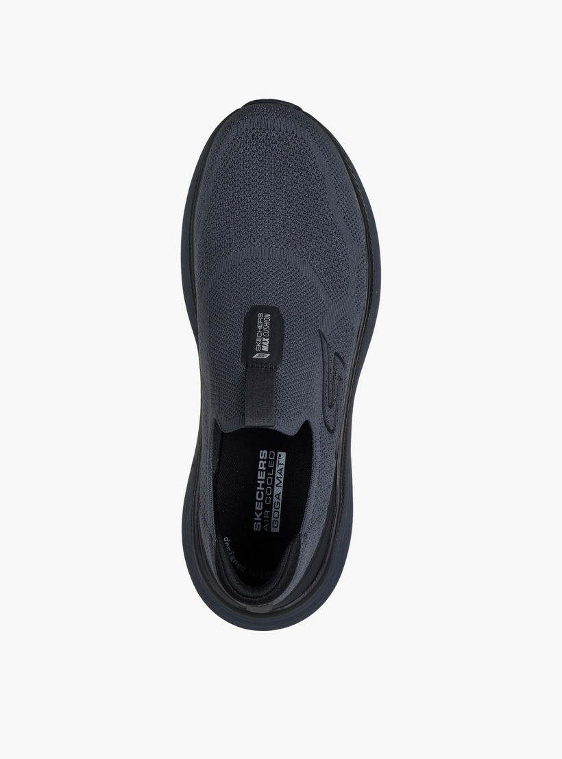 Skechers Men Logo Textured Slip-On Sports Shoes-men-shoes-sneakers-image-2