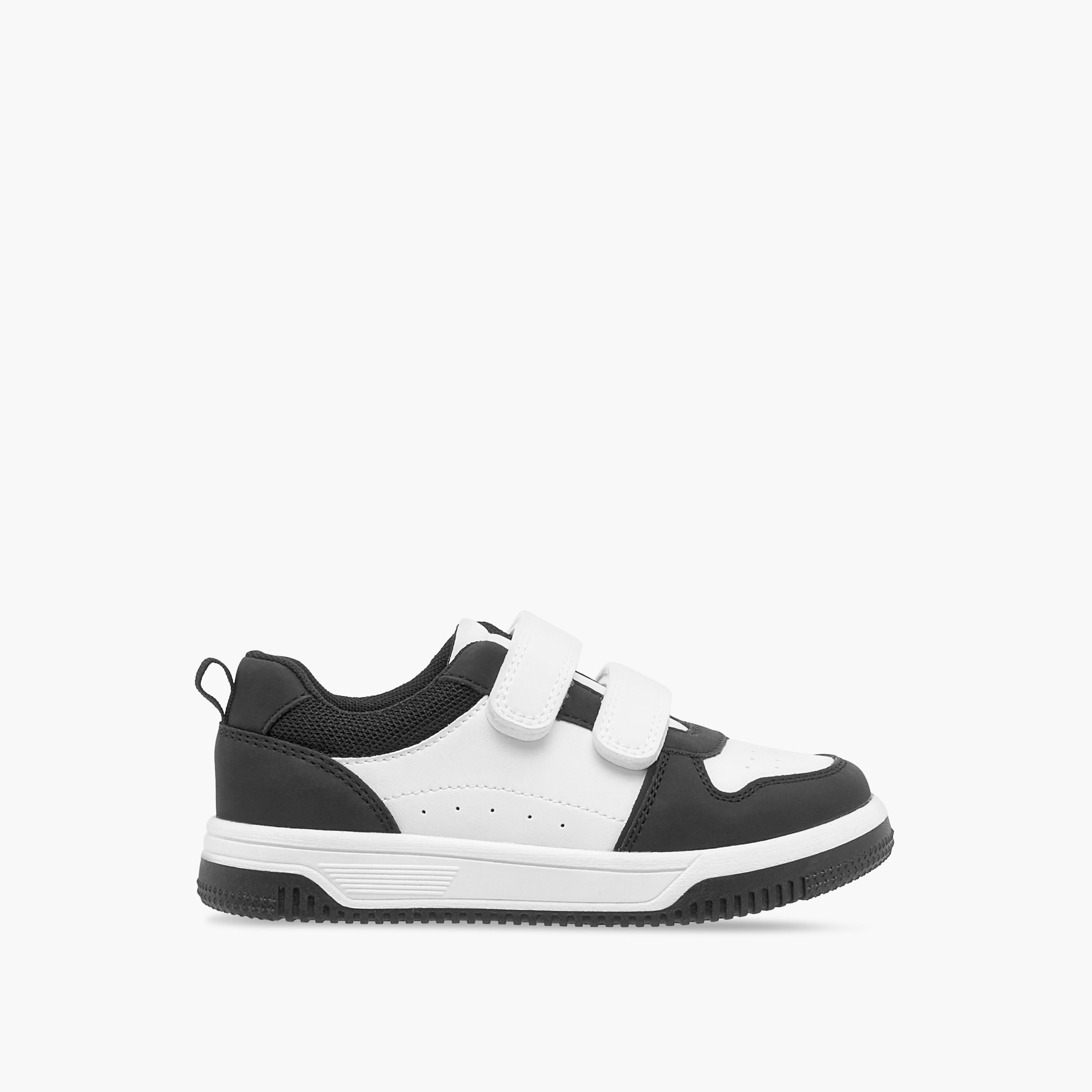 حذاء سنيكرز بشريط إغلاق لاصق وتصميم قوالب ملونة من جونيورز-boys-shoes-schoolshoes-image-3