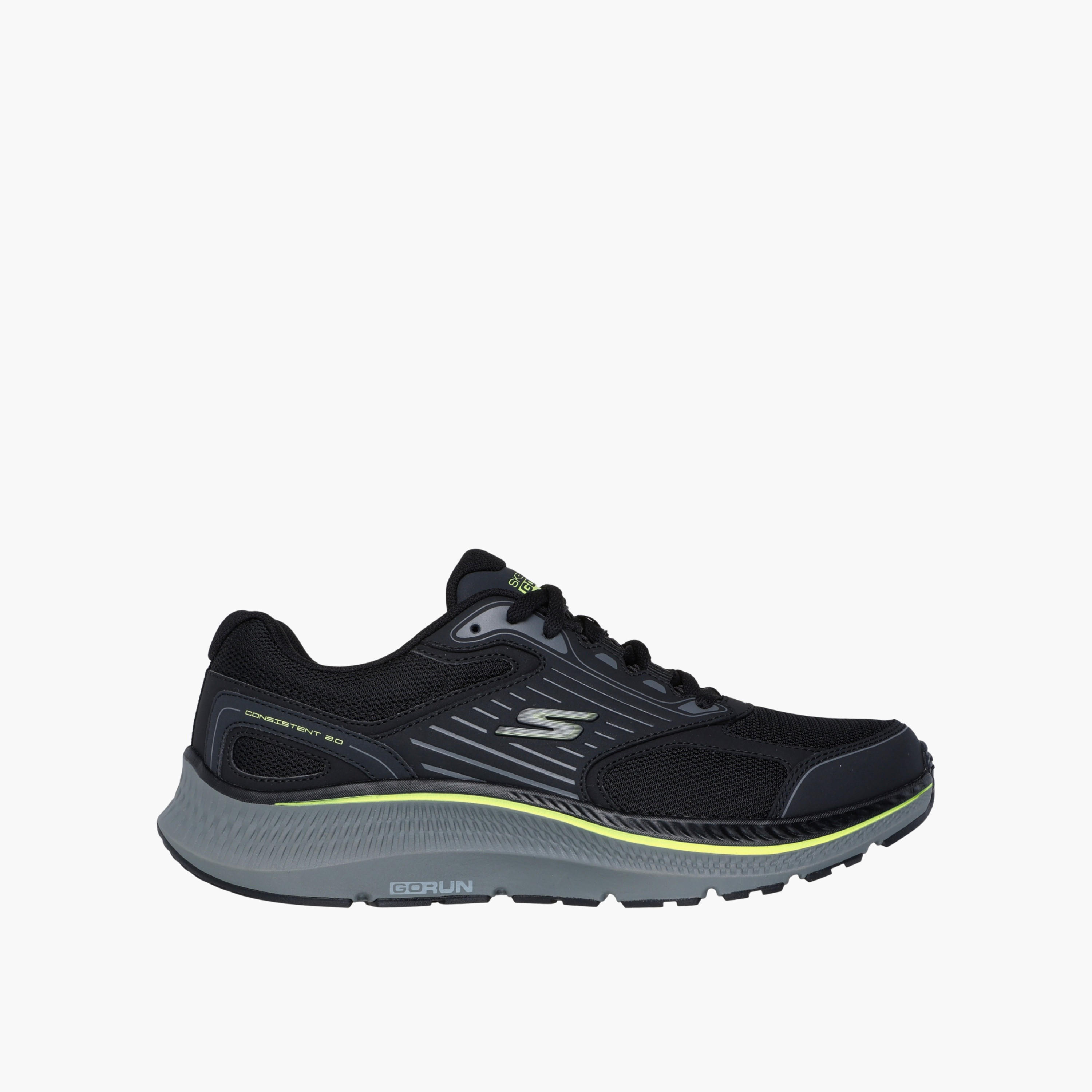 Skechers Men Leather Lace-Up Running Shoes-sports-men-shoes-image-1