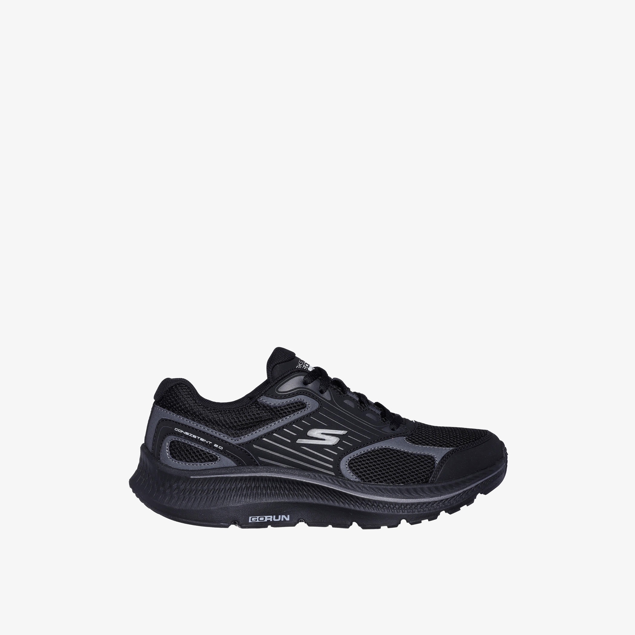حذاء جري متعدد التصاميم برباط إغلاق للرجال من سكيتشرز - GO RUN CONSISTENT 2.0 - SILVER WOLF-sports-men-shoes-image-2